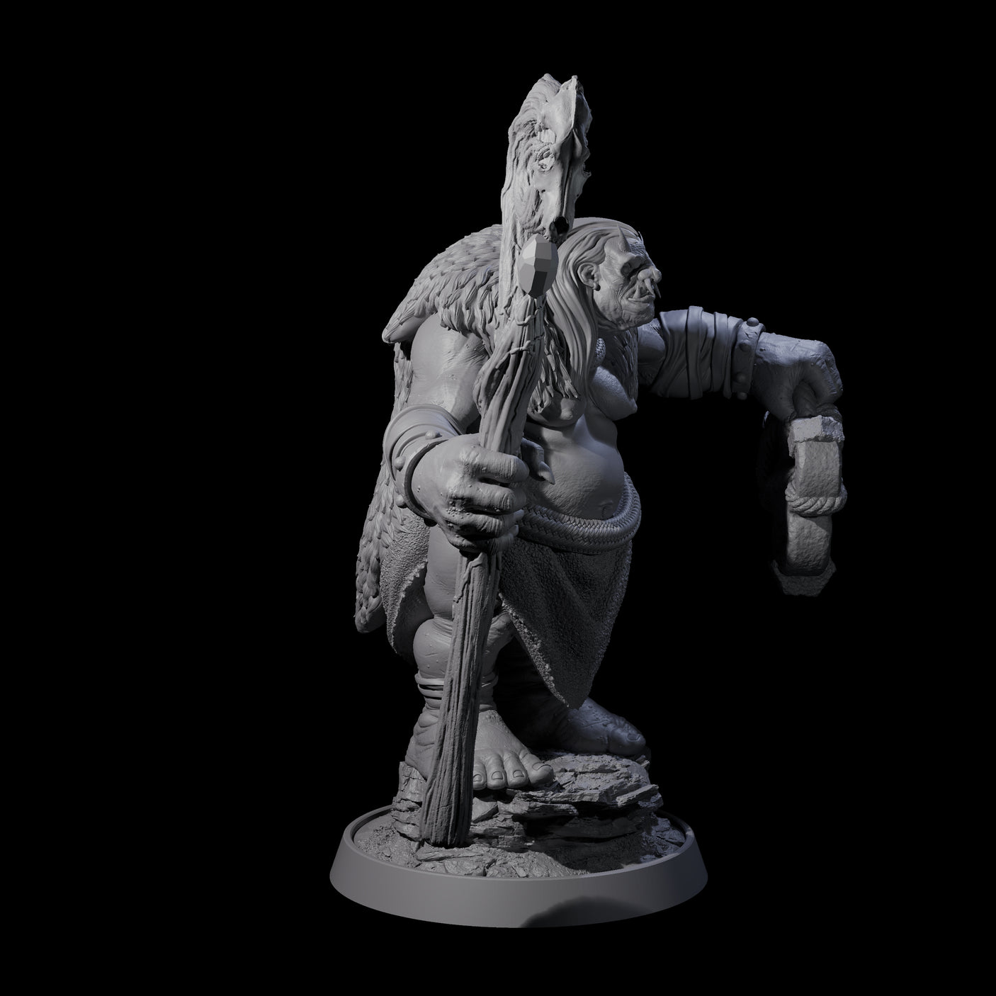 Deformed Ogre E Miniature for Dungeons and Dragons, Pathfinder or other TTRPGs