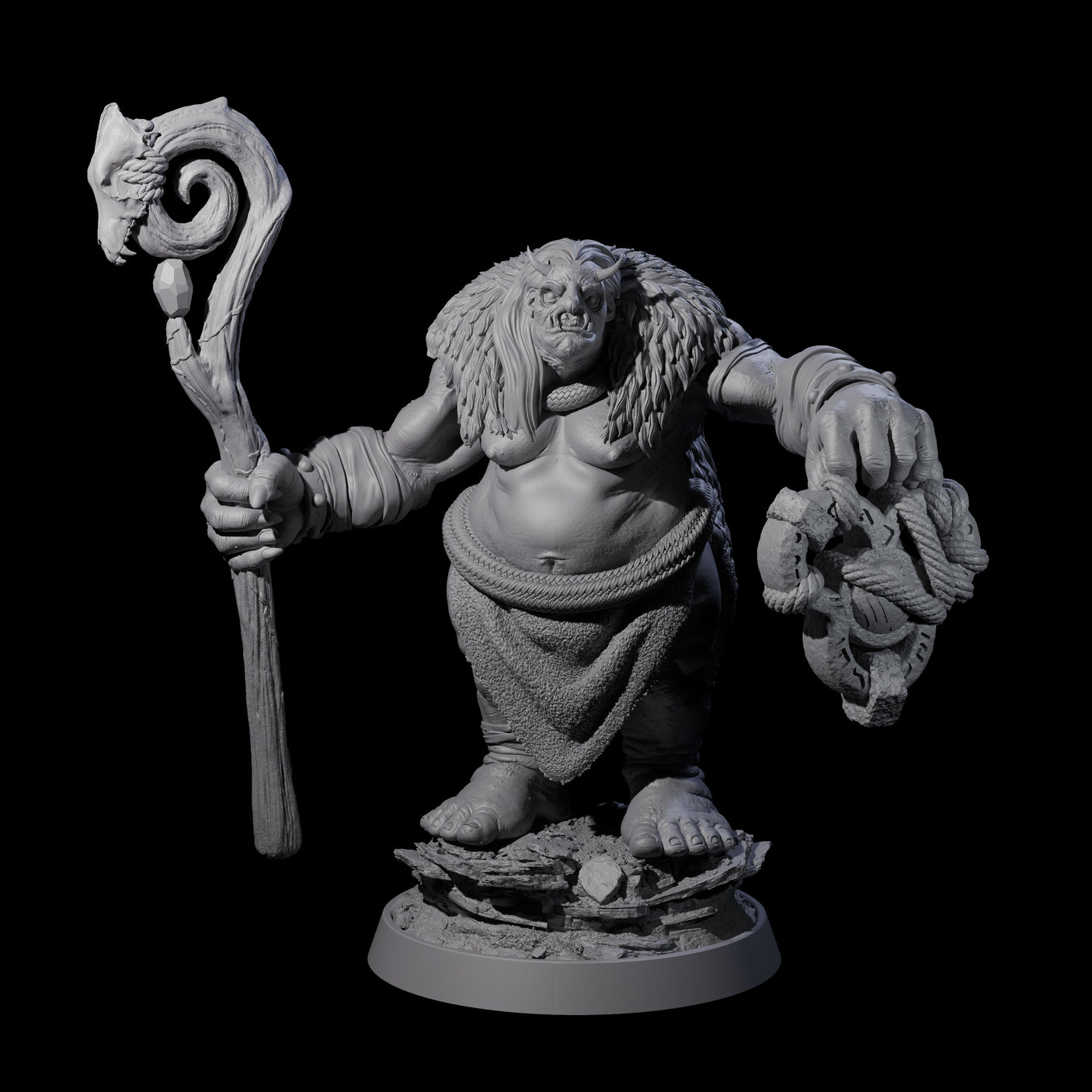 Deformed Ogre E Miniature for Dungeons and Dragons, Pathfinder or other TTRPGs
