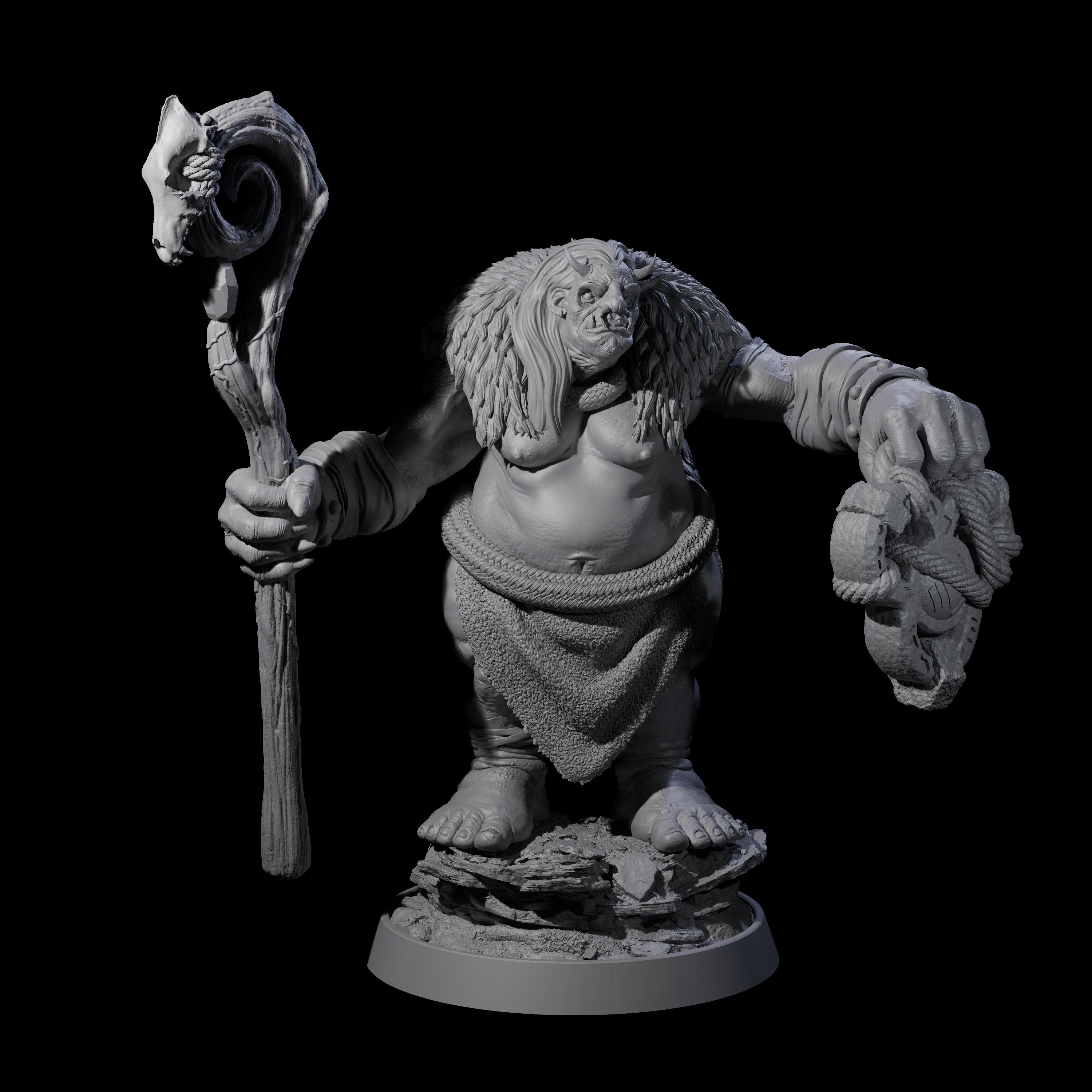 Deformed Ogre E Miniature for Dungeons and Dragons, Pathfinder or other TTRPGs