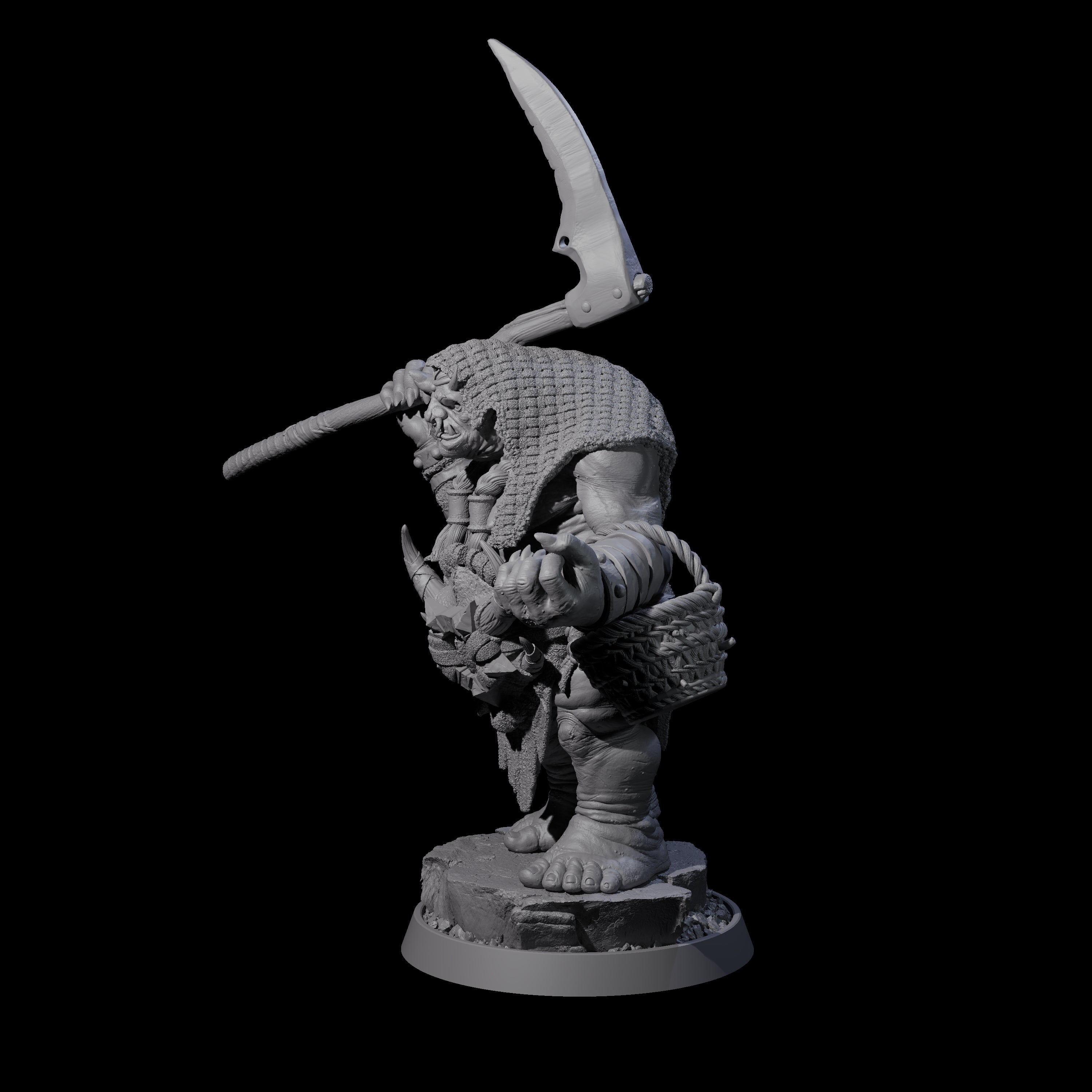 Deformed Ogre H Miniature for Dungeons and Dragons, Pathfinder or other TTRPGs