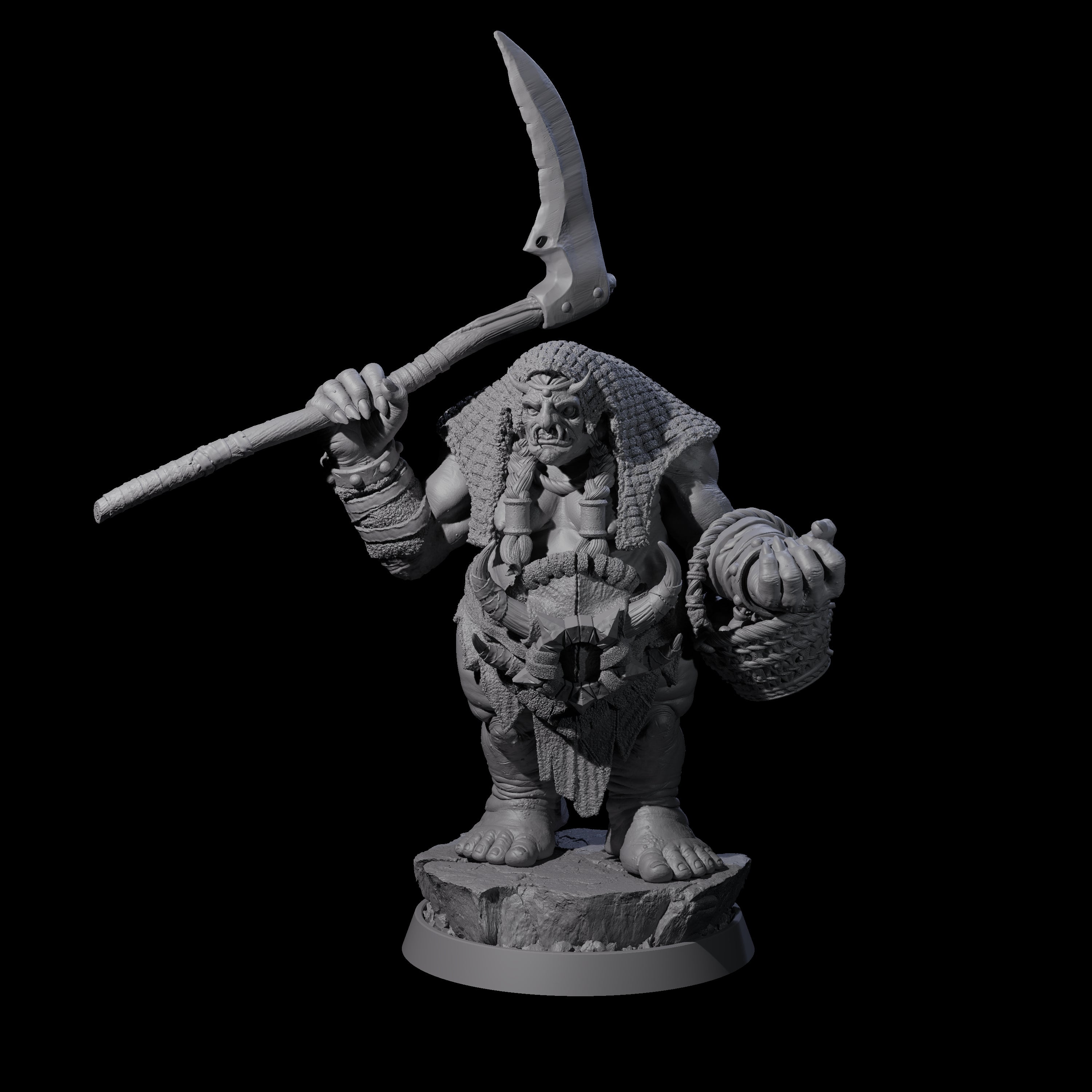 Deformed Ogre H Miniature for Dungeons and Dragons, Pathfinder or other TTRPGs