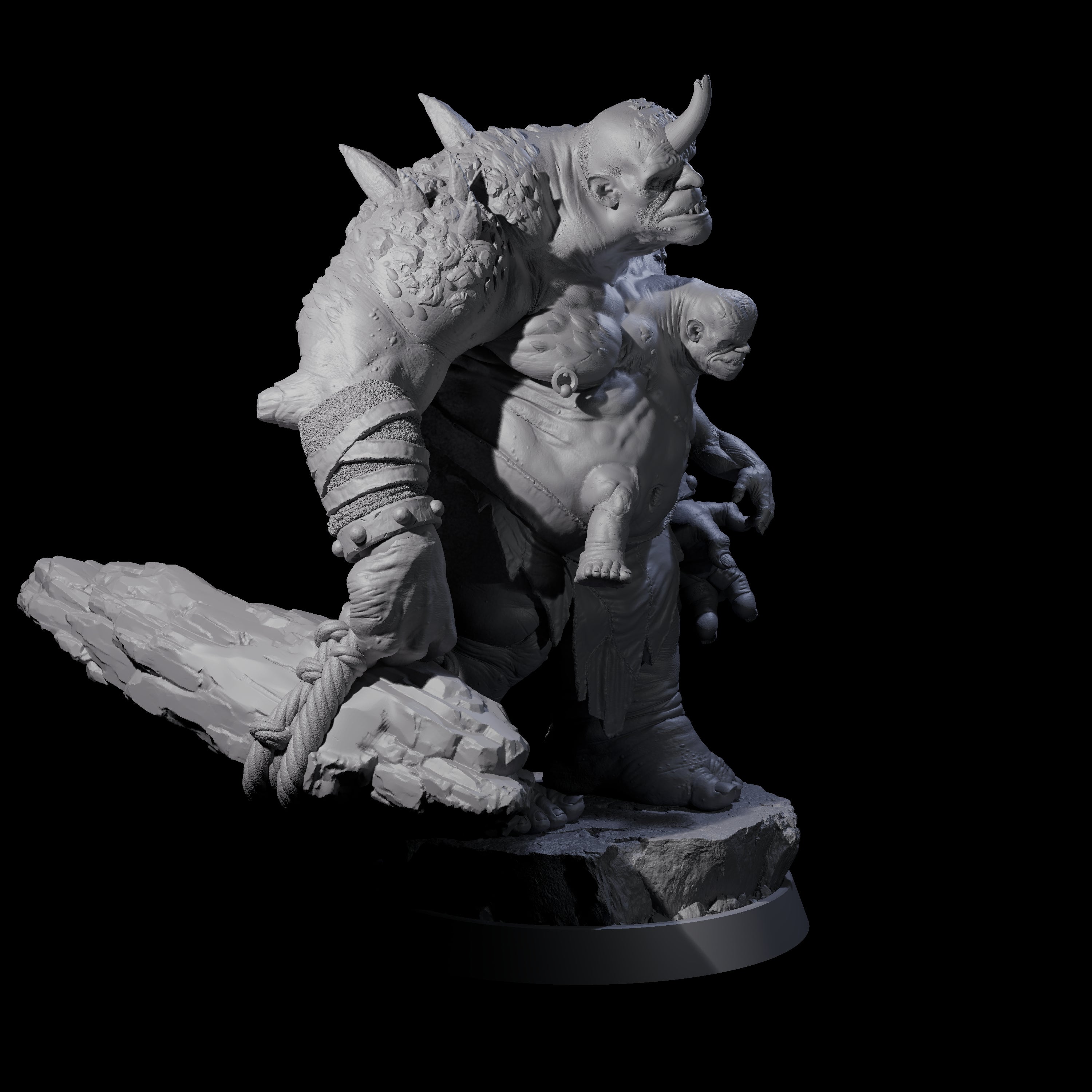 Deformed Ogre I Miniature for Dungeons and Dragons, Pathfinder or other TTRPGs