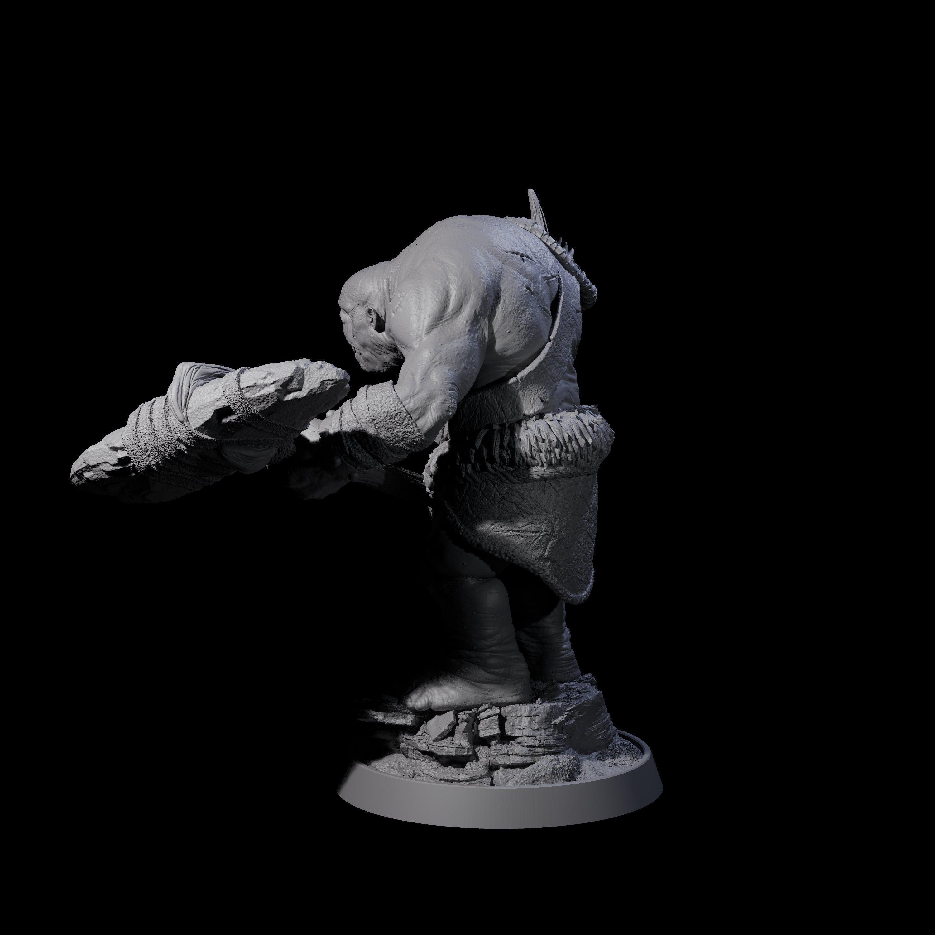 Deformed Ogre J Miniature for Dungeons and Dragons, Pathfinder or other TTRPGs