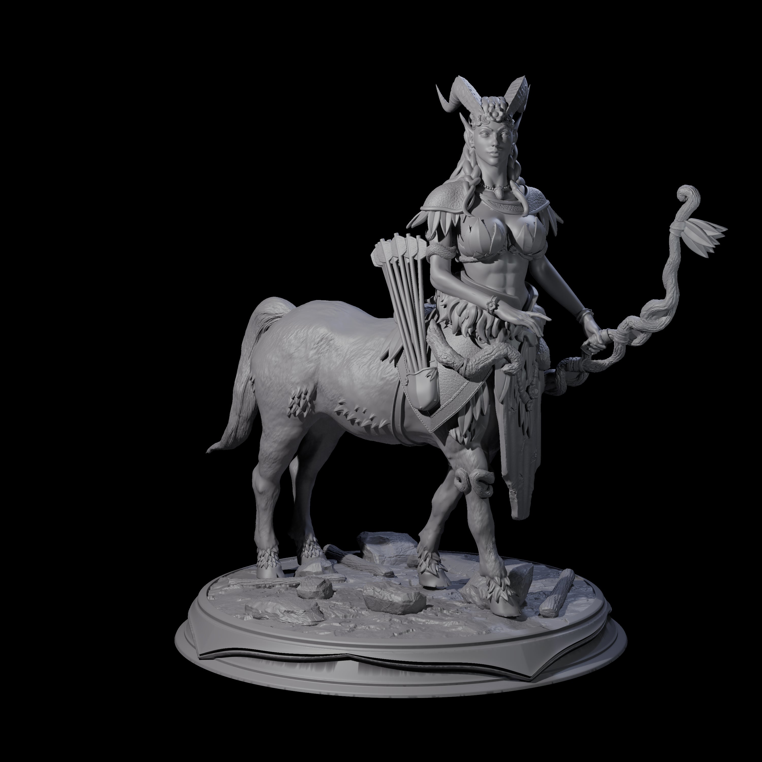 Delicate Forest Centaur Hunter Miniature for Dungeons and Dragons, Pathfinder or other TTRPGs