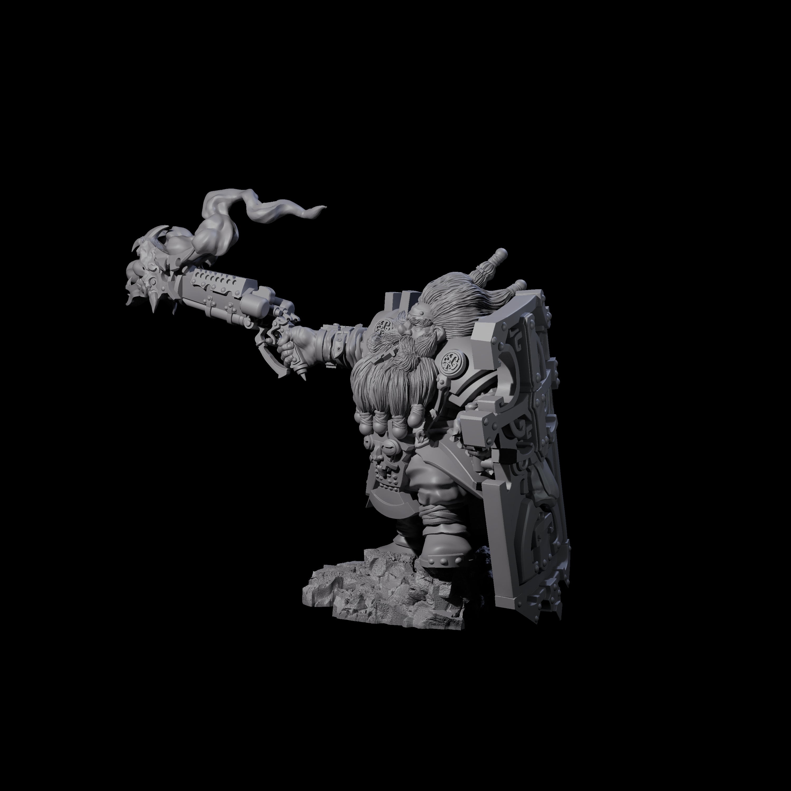 Demon Gun Firing Dwarf Miniature for Dungeons and Dragons, Pathfinder or other TTRPGs