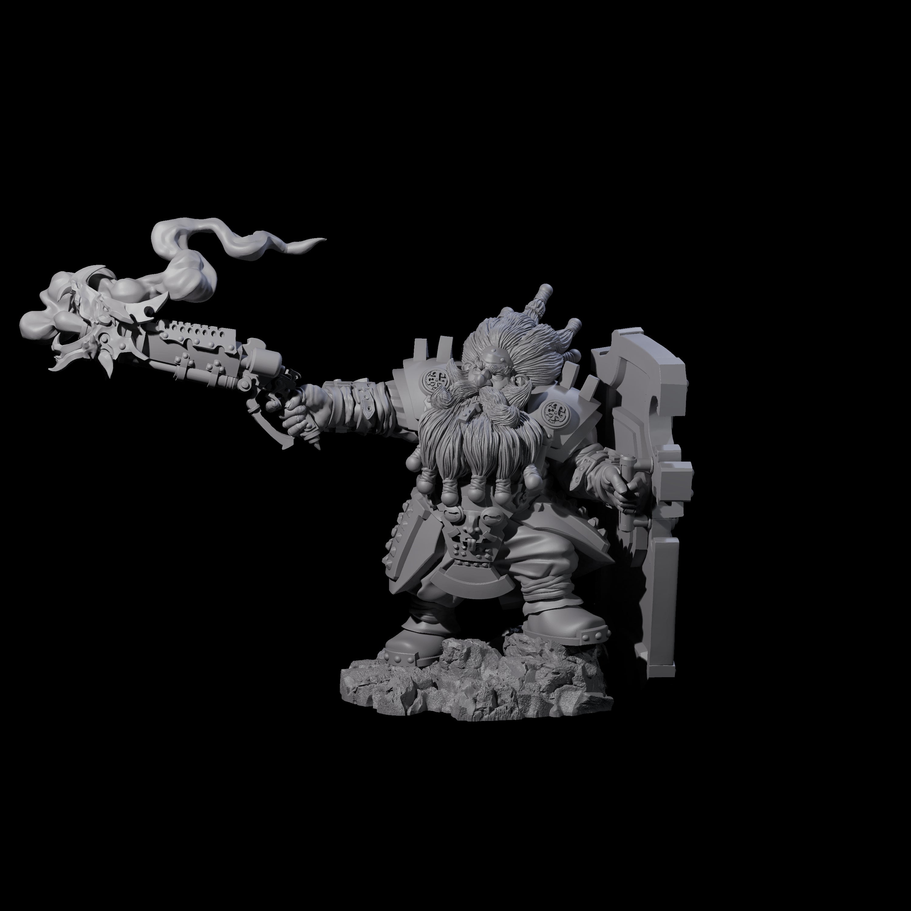 Demon Gun Firing Dwarf Miniature for Dungeons and Dragons, Pathfinder or other TTRPGs