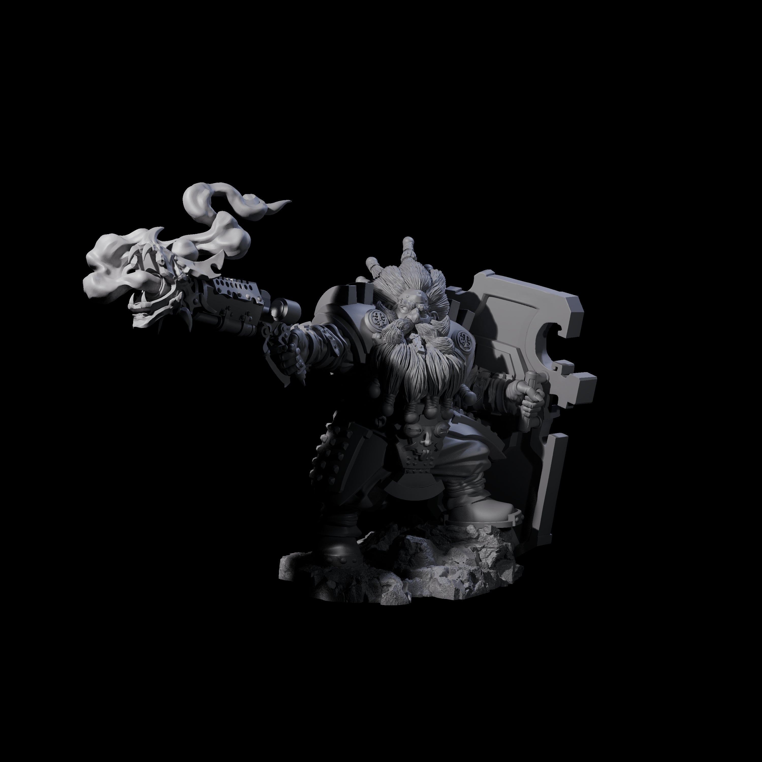 Demon Gun Firing Dwarf Miniature for Dungeons and Dragons, Pathfinder or other TTRPGs