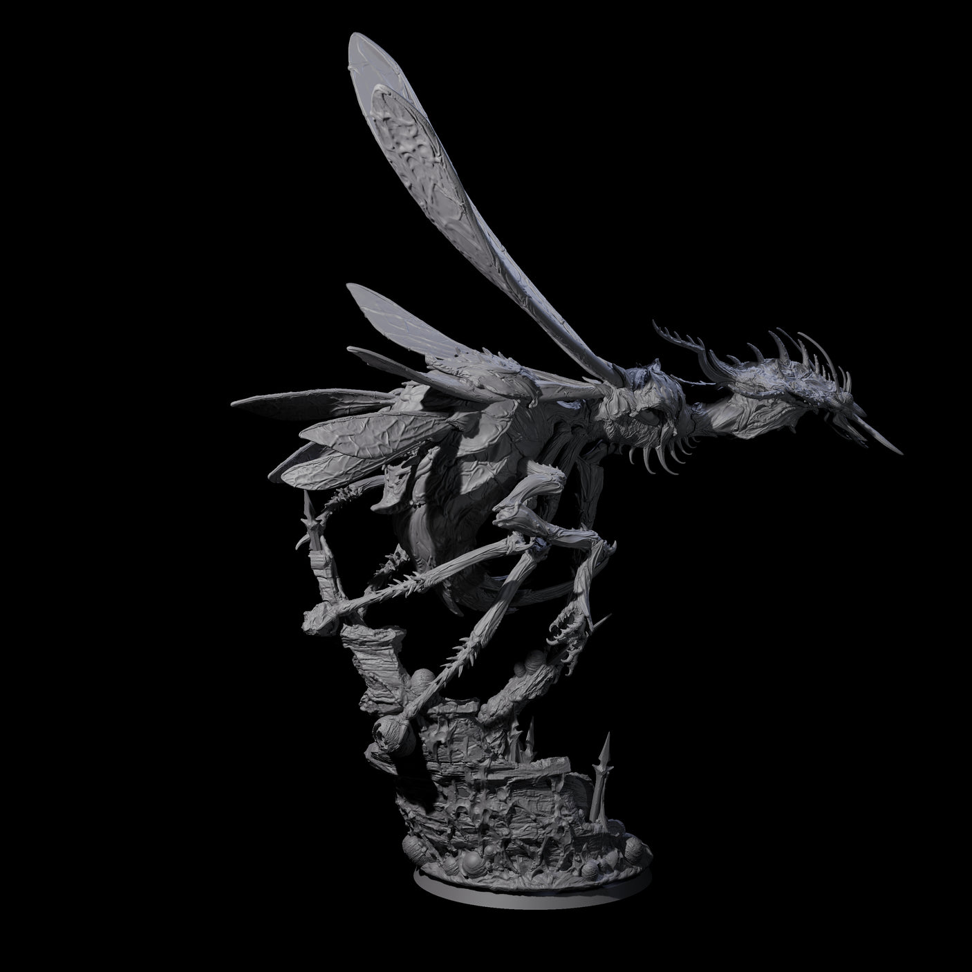 Demon Wasp Titan Miniature for Dungeons and Dragons, Pathfinder or other TTRPGs