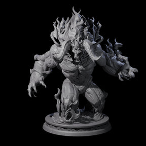 Demonic Fire Elemental Miniature for Dungeons and Dragons, Pathfinder or other TTRPGs