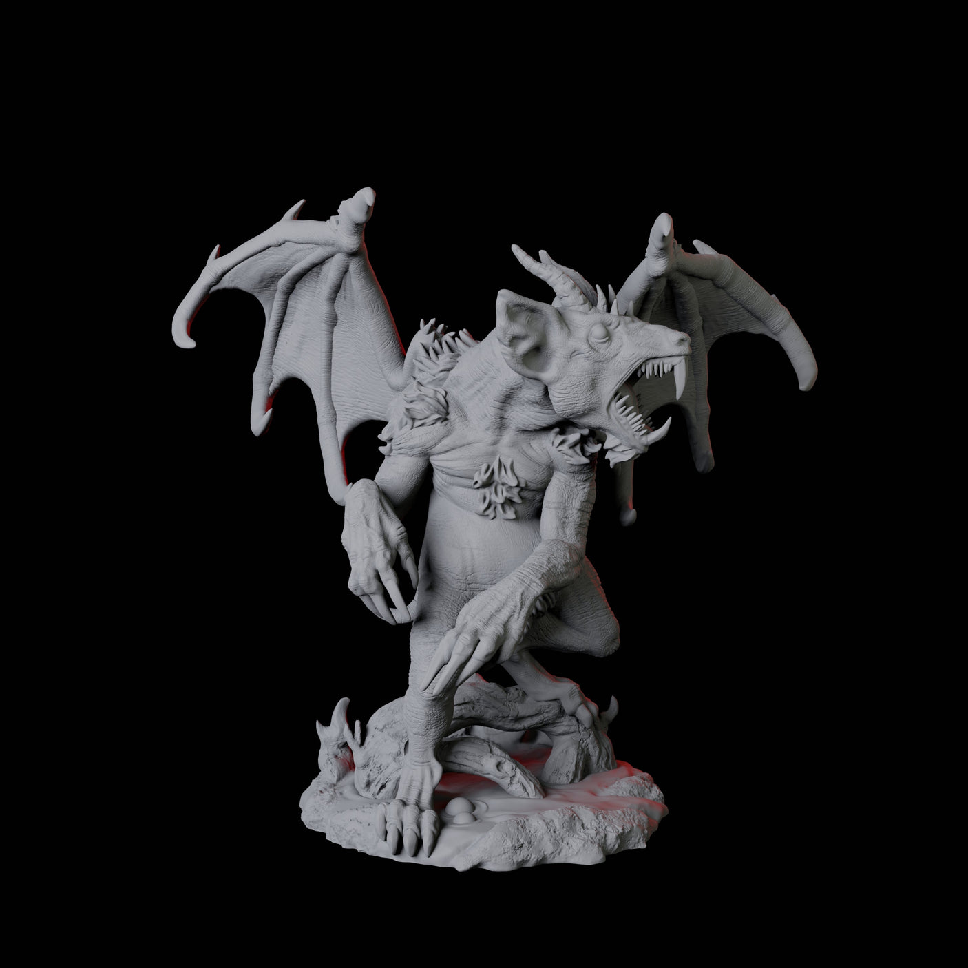 Demonic Rat B Miniature for Dungeons and Dragons, Pathfinder or other TTRPGs