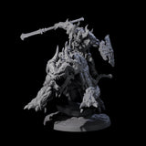 Demonic Ravager riding Hellhound A Miniature for Dungeons and Dragons, Pathfinder or other TTRPGs