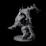 Demonic Ravager riding Hellhound A Miniature for Dungeons and Dragons, Pathfinder or other TTRPGs