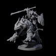 Demonic Ravager riding Hellhound A Miniature for Dungeons and Dragons, Pathfinder or other TTRPGs