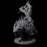 Demonic Ravager riding Hellhound B Miniature for Dungeons and Dragons, Pathfinder or other TTRPGs