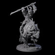 Demonic Ravager riding Hellhound B Miniature for Dungeons and Dragons, Pathfinder or other TTRPGs