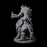 Demonic Ravager riding Hellhound D Miniature for Dungeons and Dragons, Pathfinder or other TTRPGs