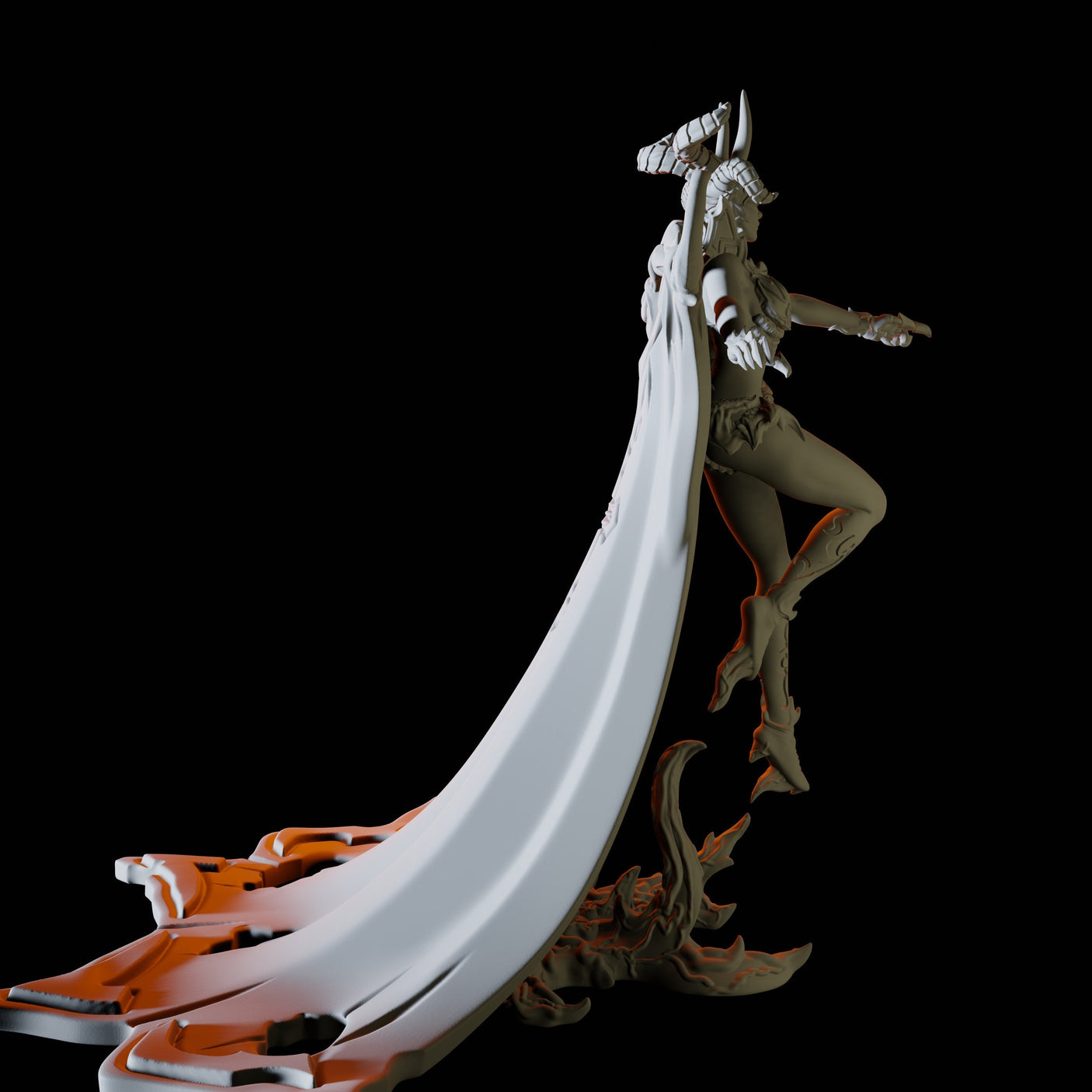 Demonic Witch Miniature for Dungeons and Dragons, Pathfinder or other TTRPGs