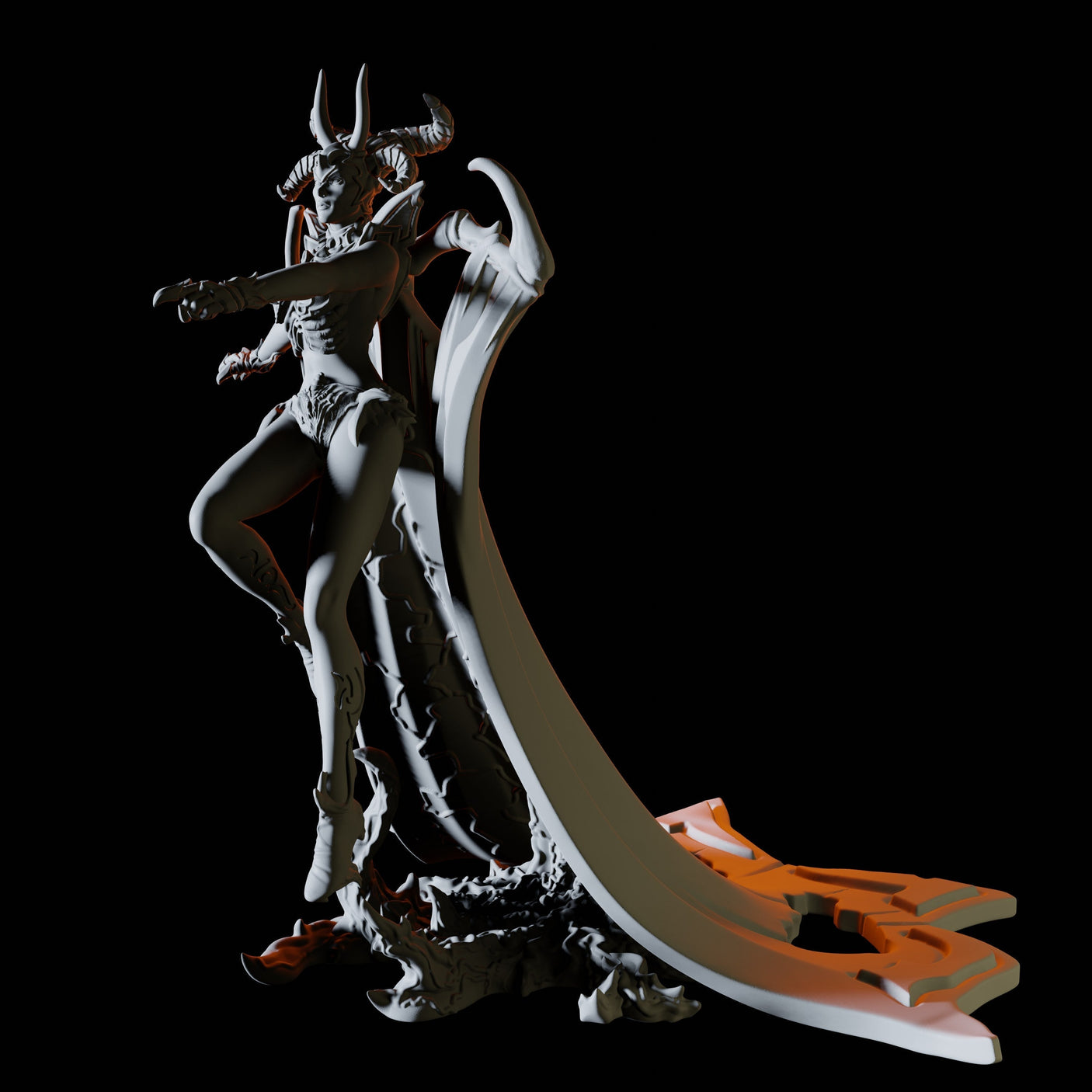 Demonic Witch Miniature for Dungeons and Dragons, Pathfinder or other TTRPGs