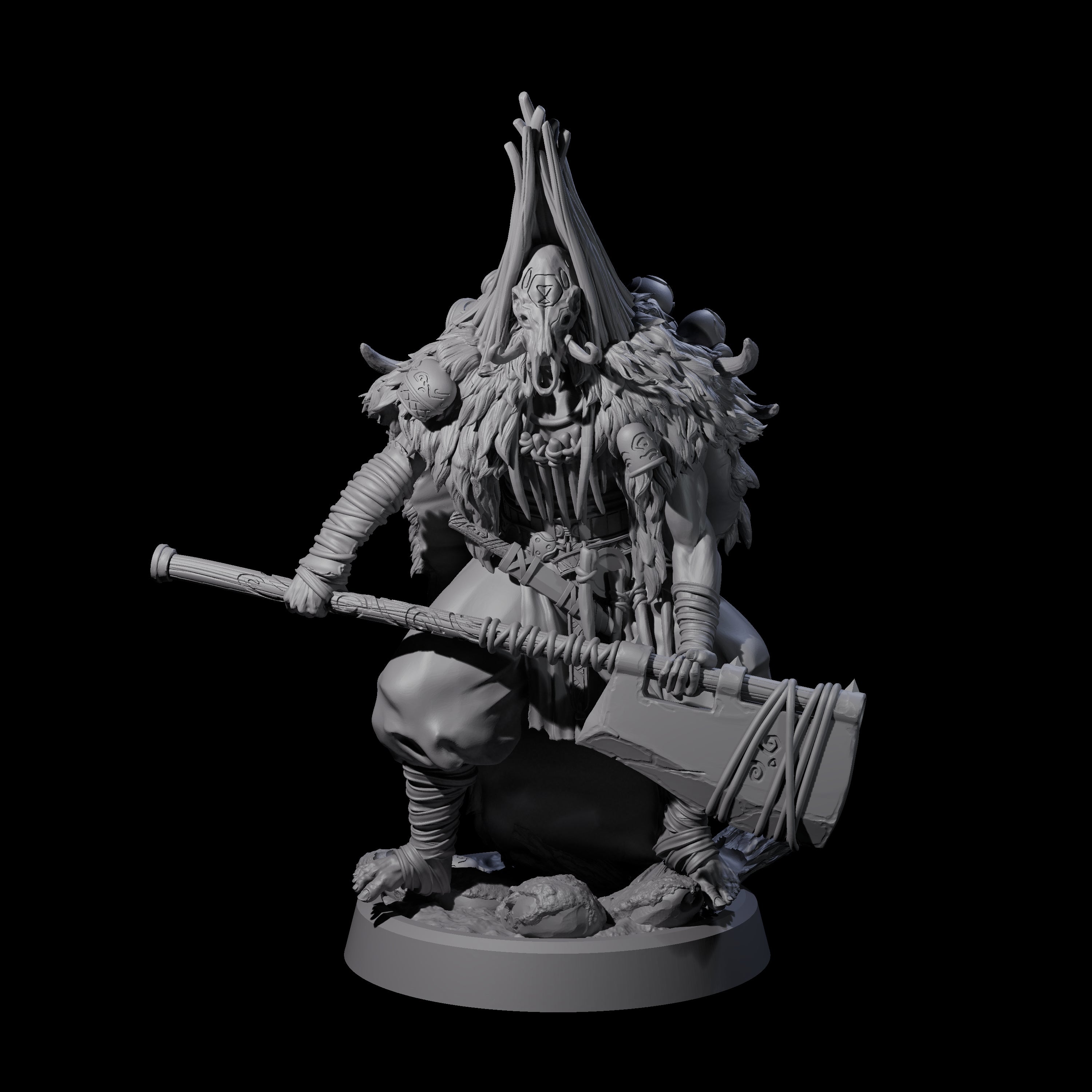 Deranged Pagan Cultist B Miniature for Dungeons and Dragons, Pathfinder or other TTRPGs