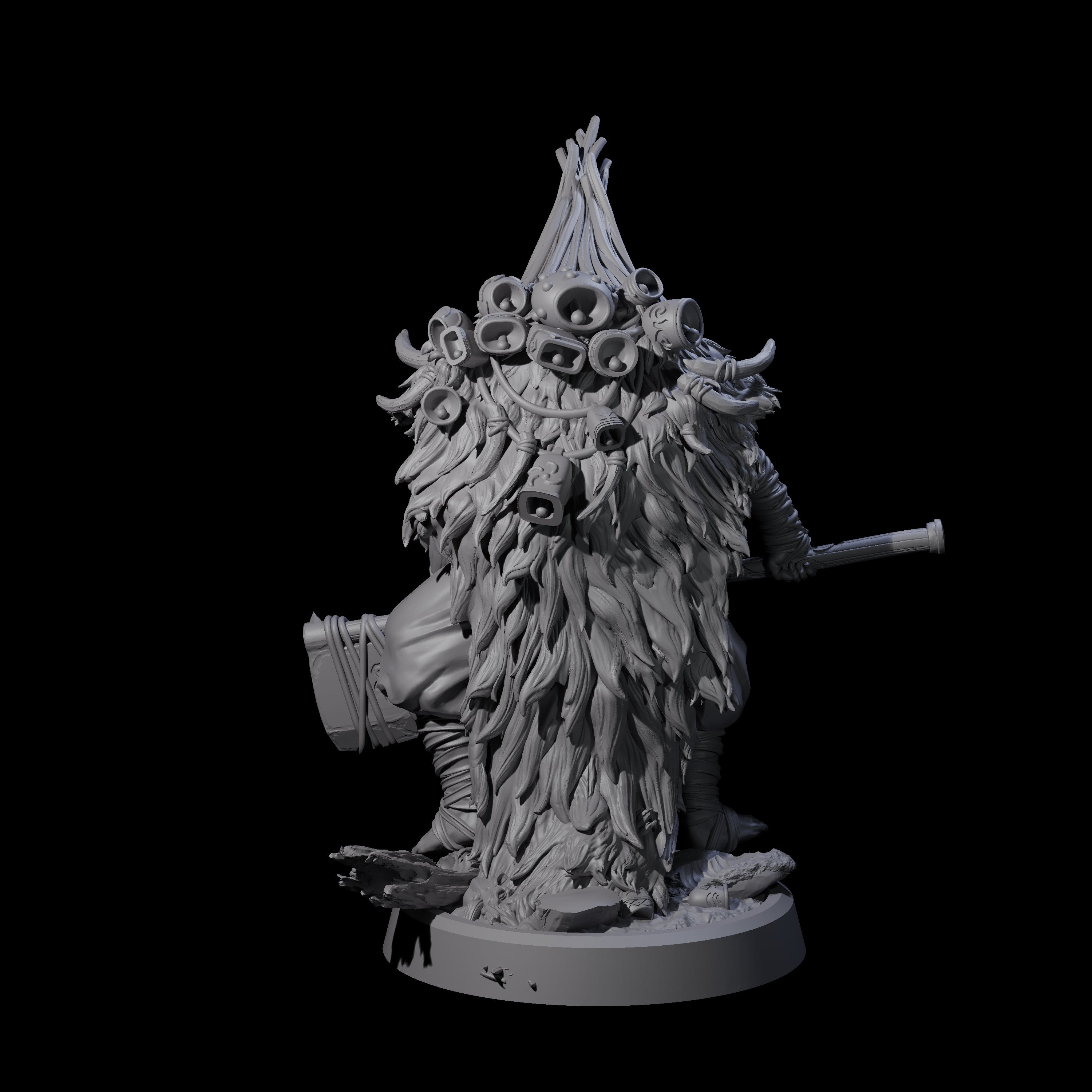 Deranged Pagan Cultist B Miniature for Dungeons and Dragons, Pathfinder or other TTRPGs