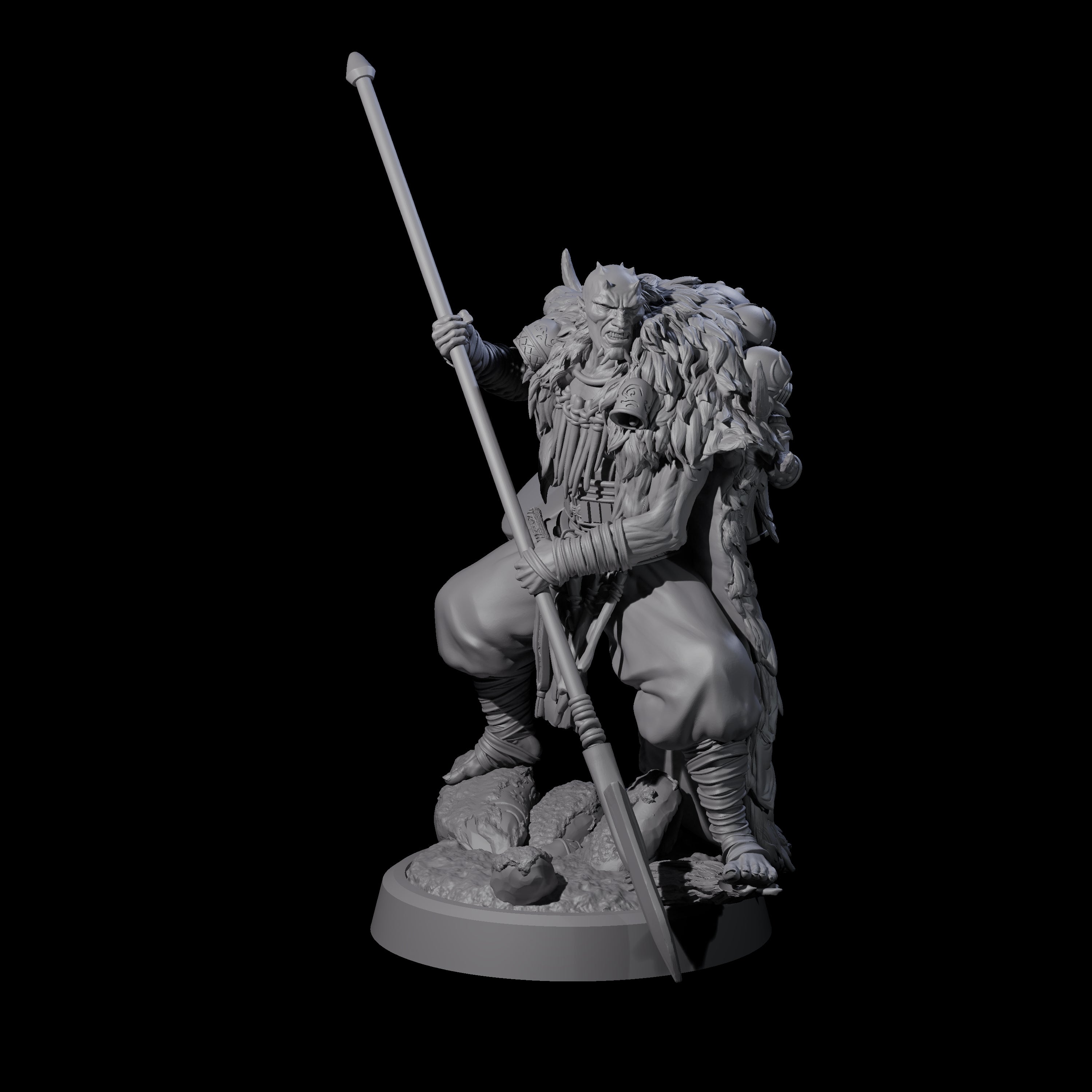 Deranged Pagan Cultist C Miniature for Dungeons and Dragons, Pathfinder or other TTRPGs