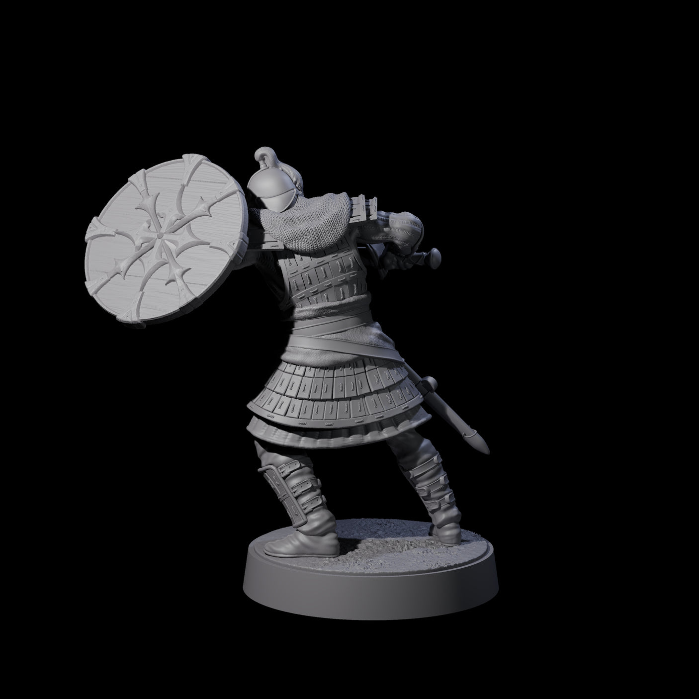 Desert Mercenary D Miniature for Dungeons and Dragons, Pathfinder or other TTRPGs