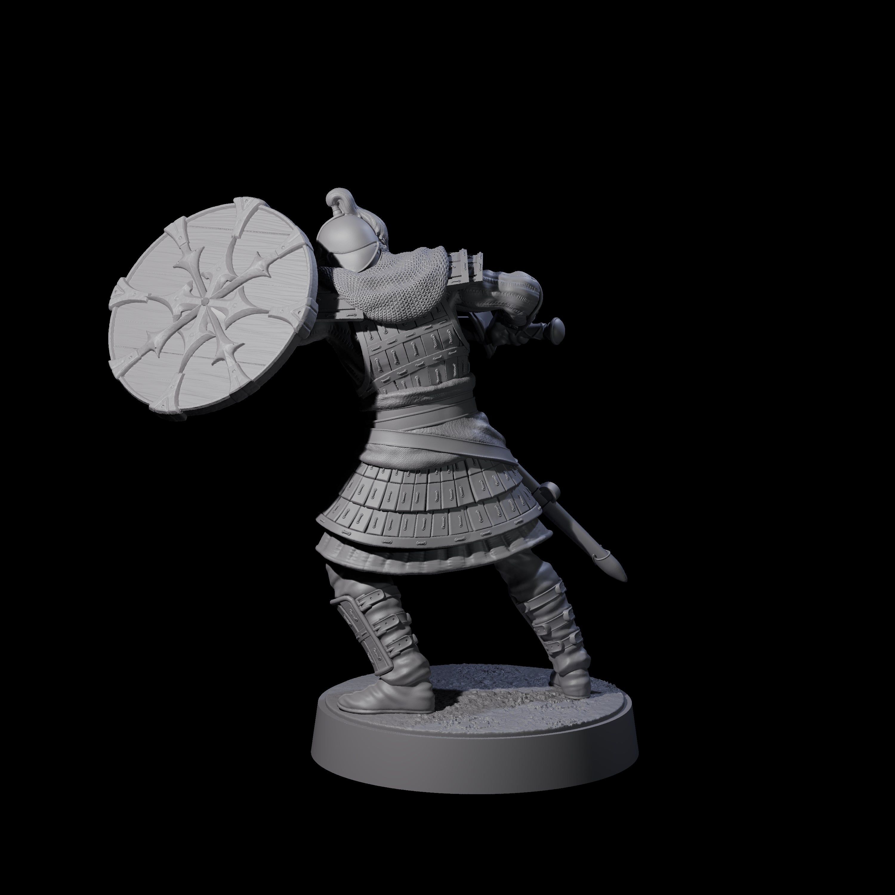 Desert Mercenary D Miniature for Dungeons and Dragons, Pathfinder or other TTRPGs
