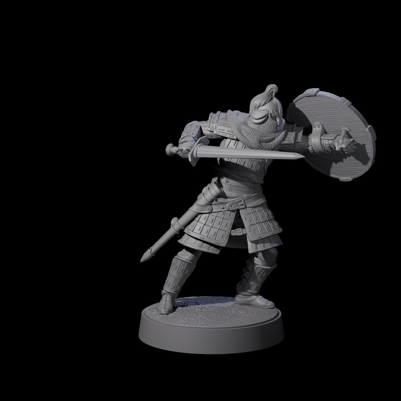 Desert Mercenary D Miniature for Dungeons and Dragons, Pathfinder or other TTRPGs