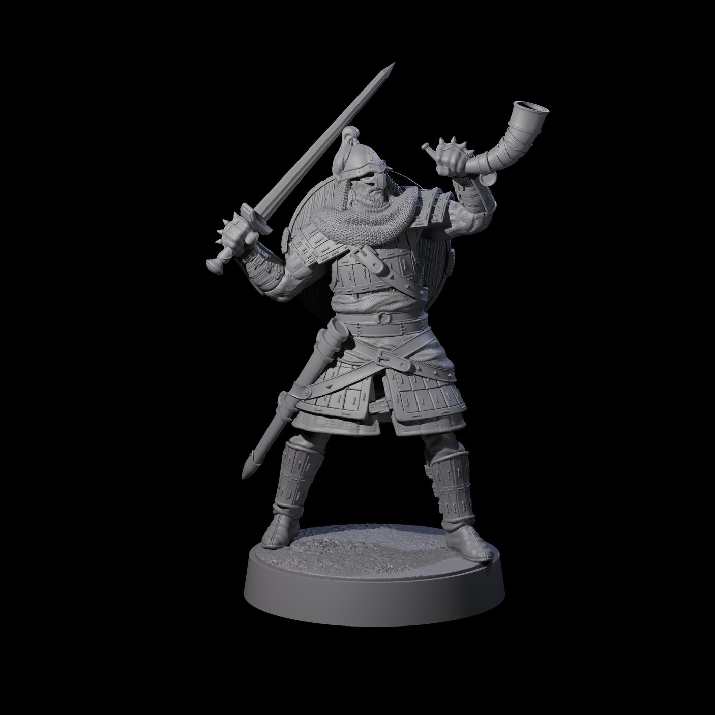 Desert Mercenary F Miniature for Dungeons and Dragons, Pathfinder or other TTRPGs