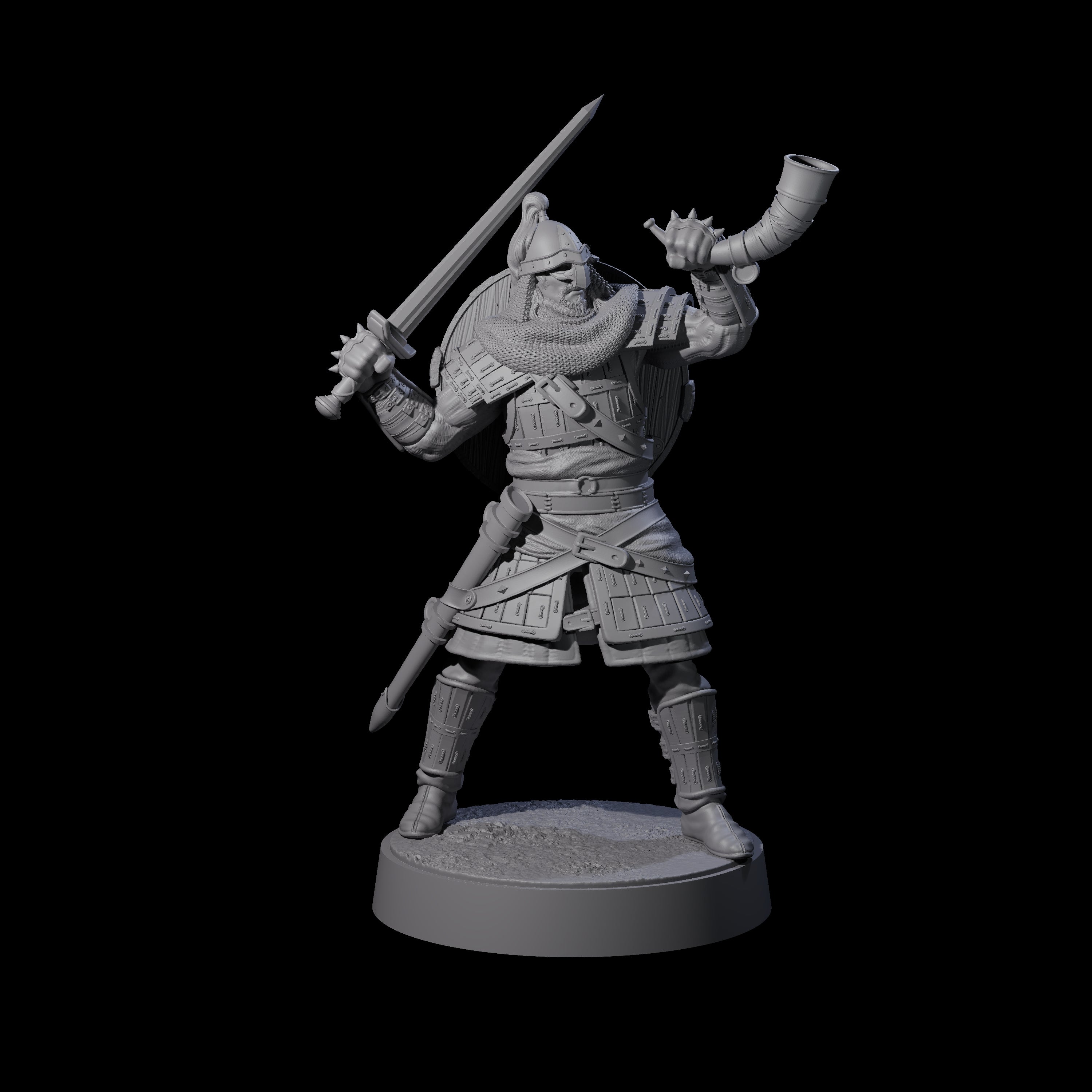 Desert Mercenary F Miniature for Dungeons and Dragons, Pathfinder or other TTRPGs