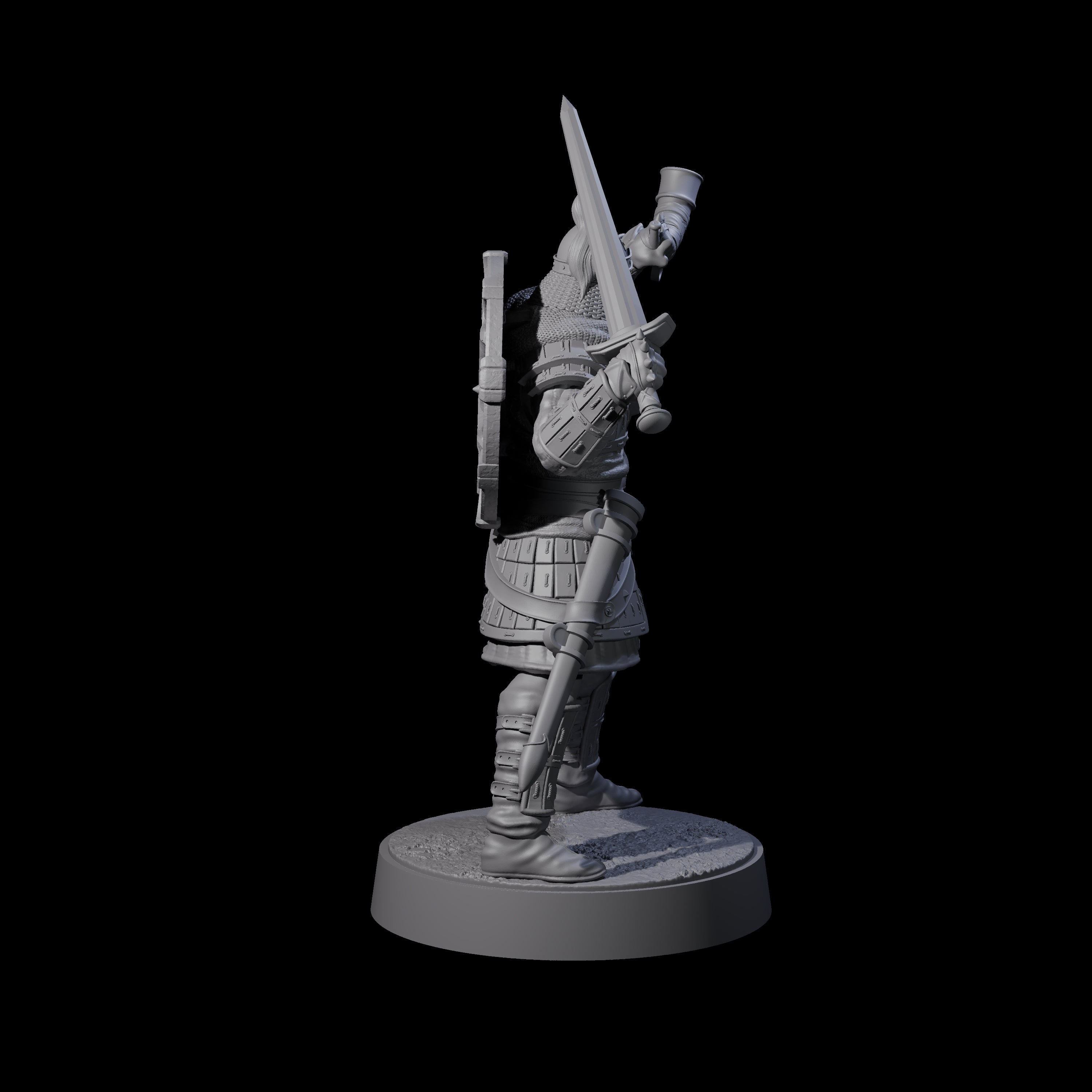 Desert Mercenary F Miniature for Dungeons and Dragons, Pathfinder or other TTRPGs