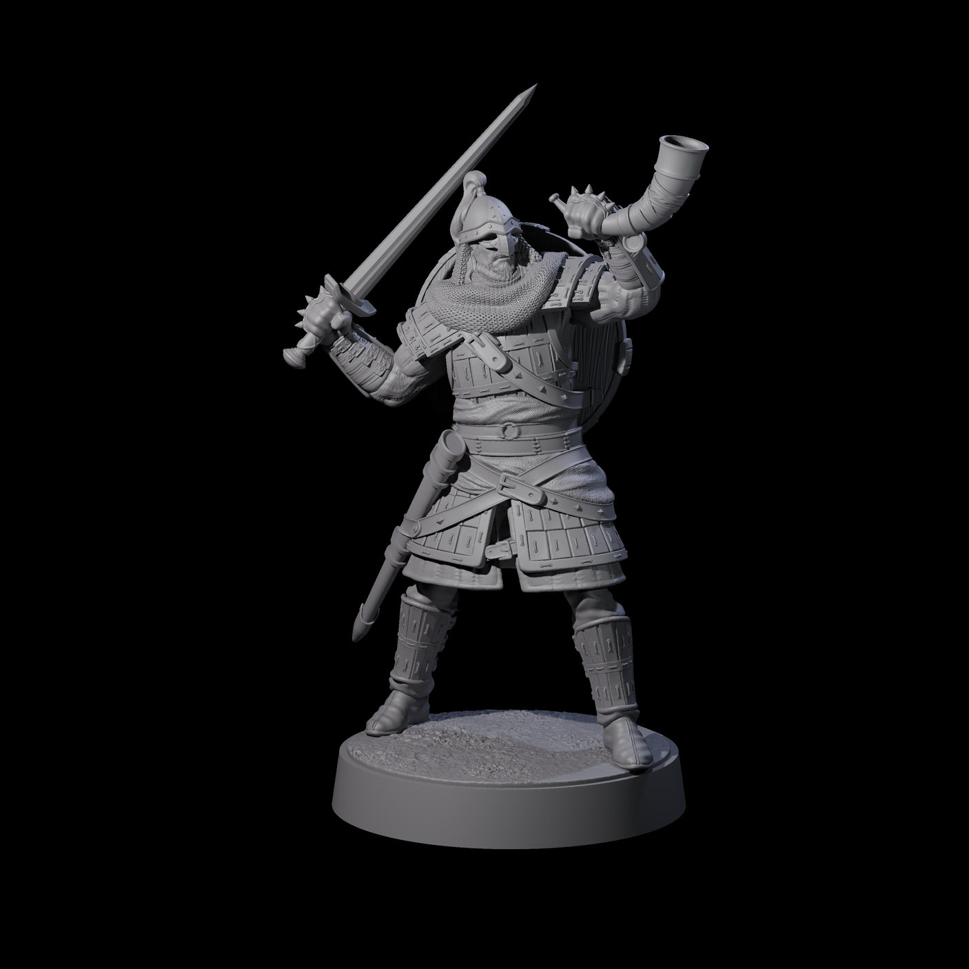 Desert Mercenary F Miniature for Dungeons and Dragons, Pathfinder or other TTRPGs
