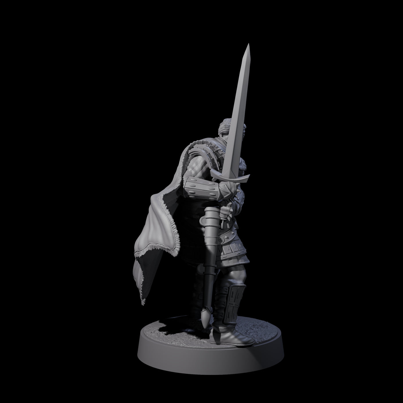 Desert Mercenary H Miniature for Dungeons and Dragons, Pathfinder or other TTRPGs