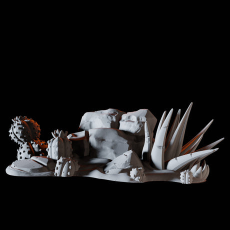 Desert Rocks and Flora Miniature for Dungeons and Dragons, Pathfinder or other TTRPGs