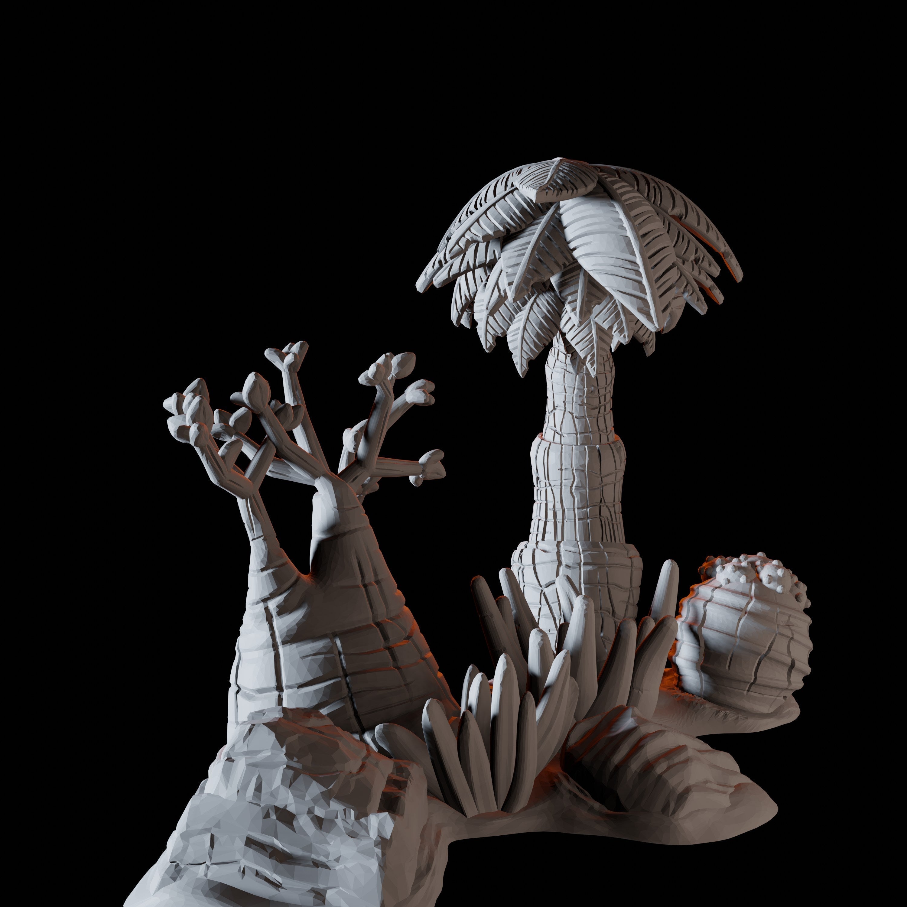 Desert Trees - Desert Scatter Terrain Miniature for Dungeons and Dragons - Myth Forged