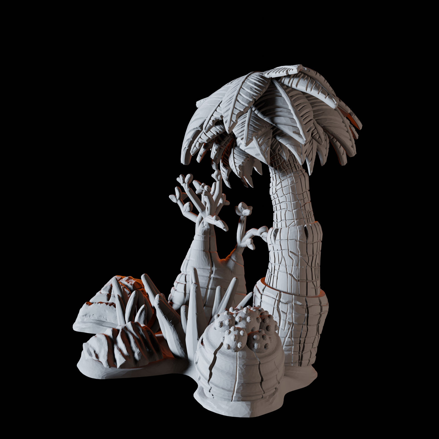 Desert Trees Miniature for Dungeons and Dragons, Pathfinder or other TTRPGs