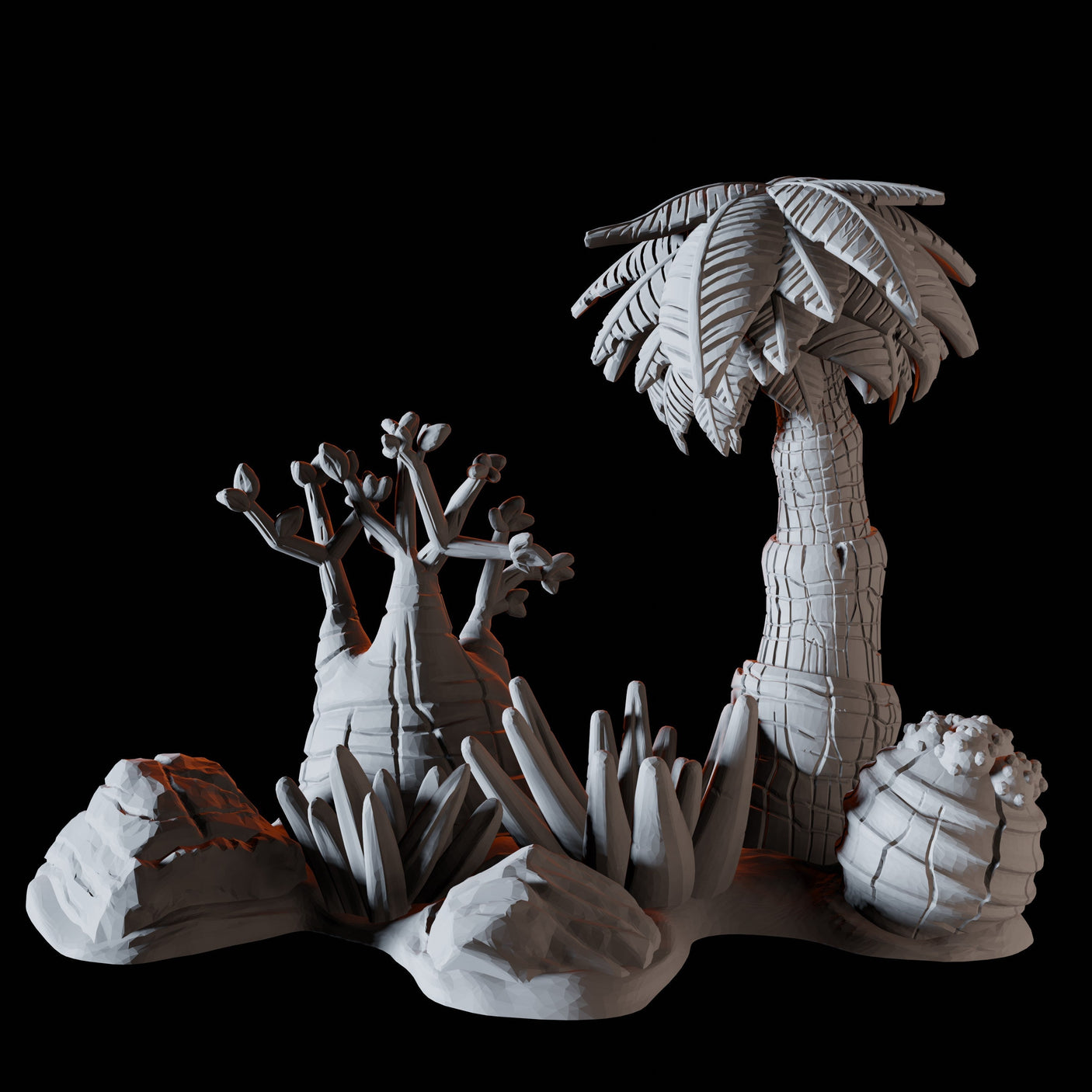 Desert Trees Miniature for Dungeons and Dragons, Pathfinder or other TTRPGs