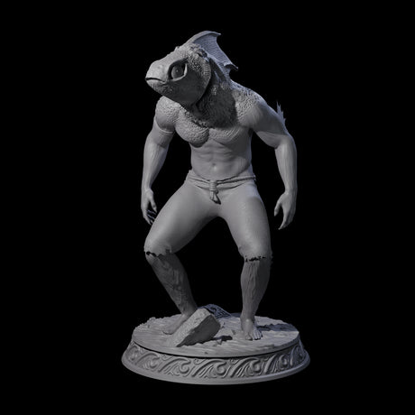 Despairing Deep One A Miniature for Dungeons and Dragons, Pathfinder or other TTRPGs