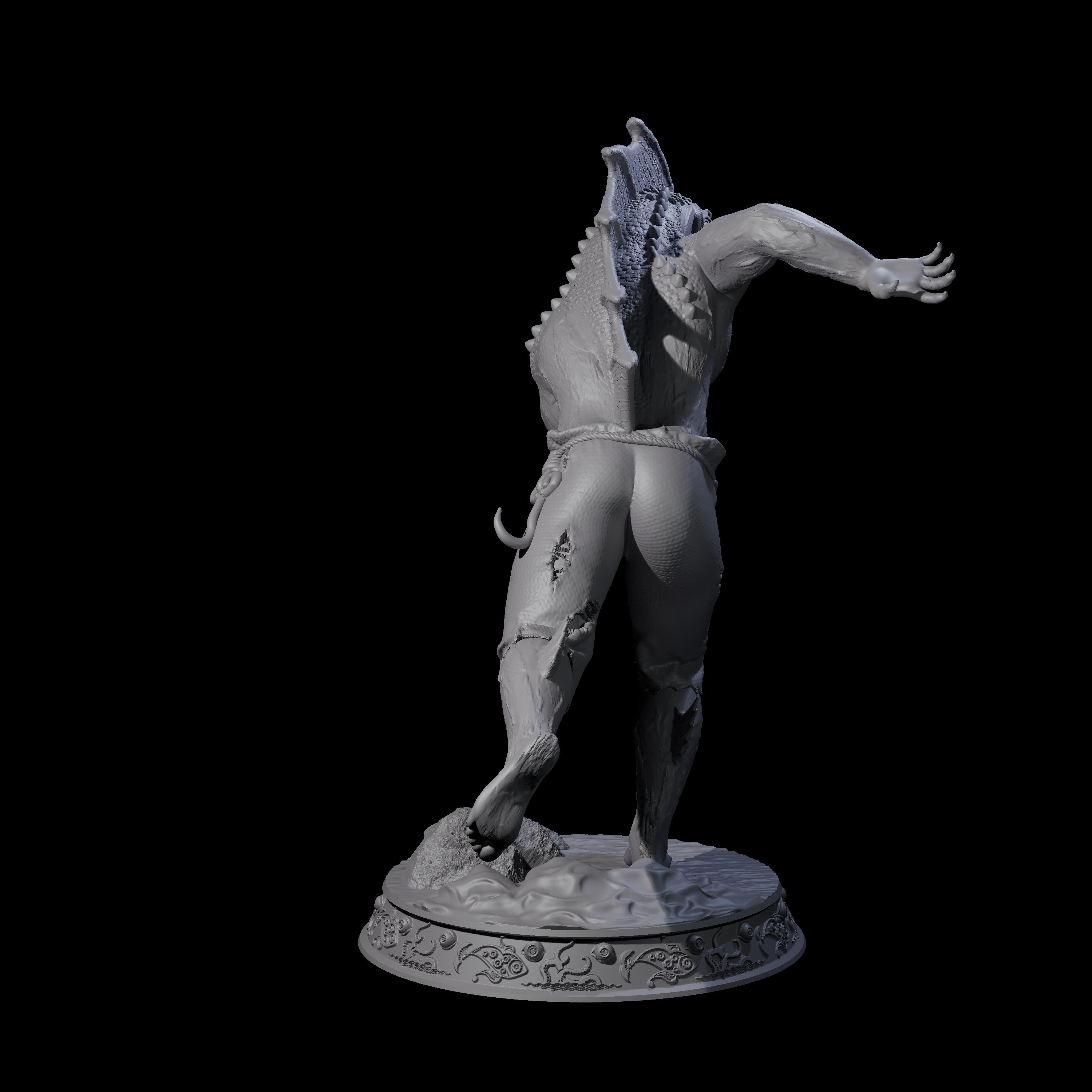 Despairing Deep One B Miniature for Dungeons and Dragons, Pathfinder or other TTRPGs