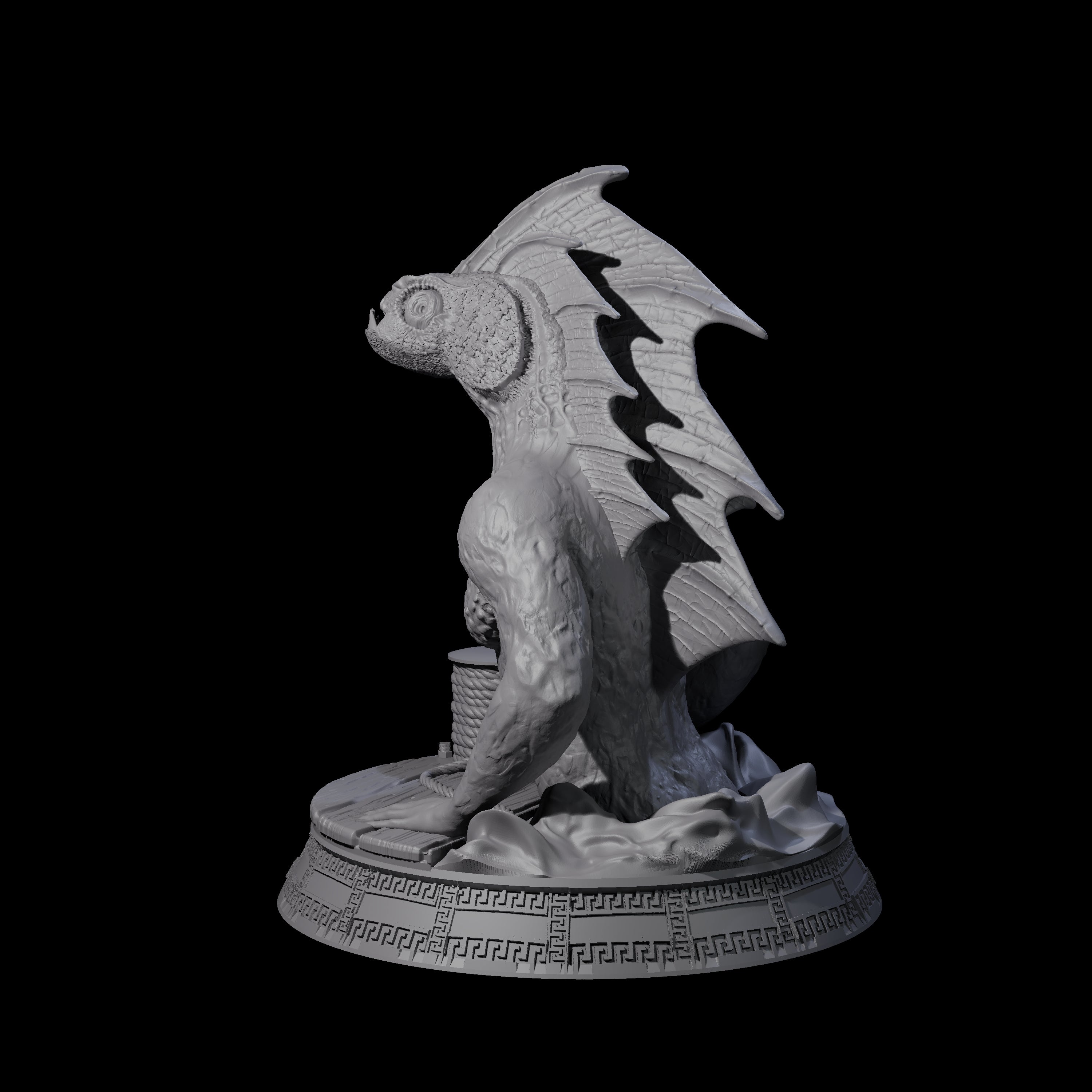 Despairing Deep One D Miniature for Dungeons and Dragons, Pathfinder or other TTRPGs