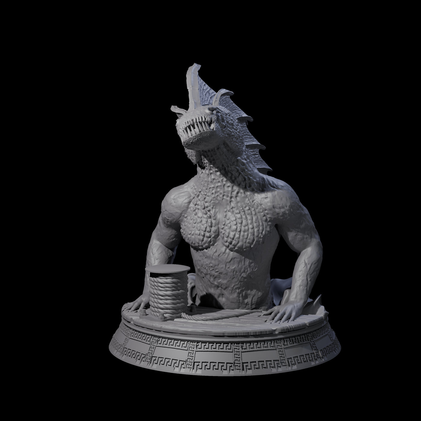 Despairing Deep One D Miniature for Dungeons and Dragons, Pathfinder or other TTRPGs