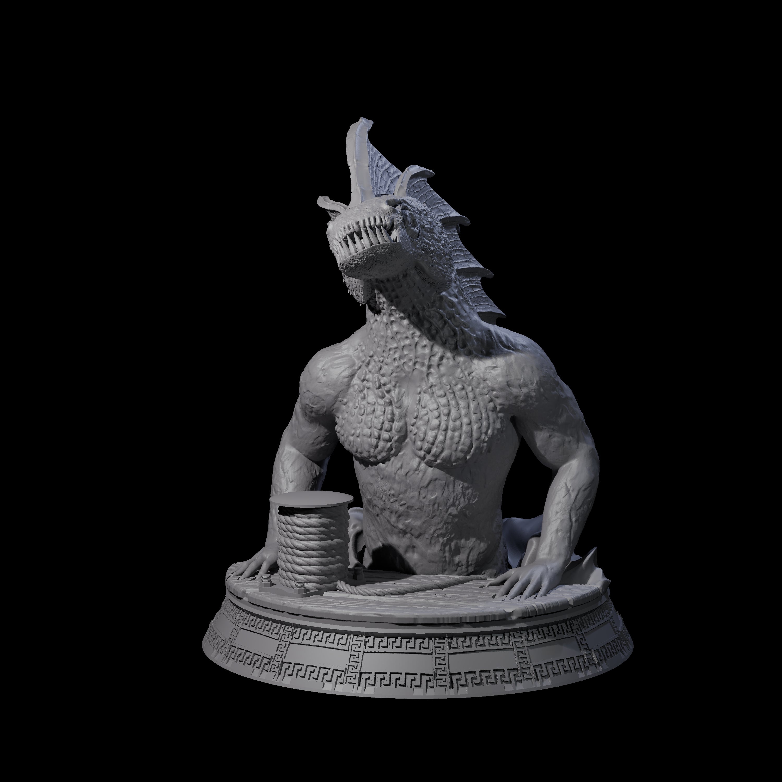 Despairing Deep One D Miniature for Dungeons and Dragons, Pathfinder or other TTRPGs