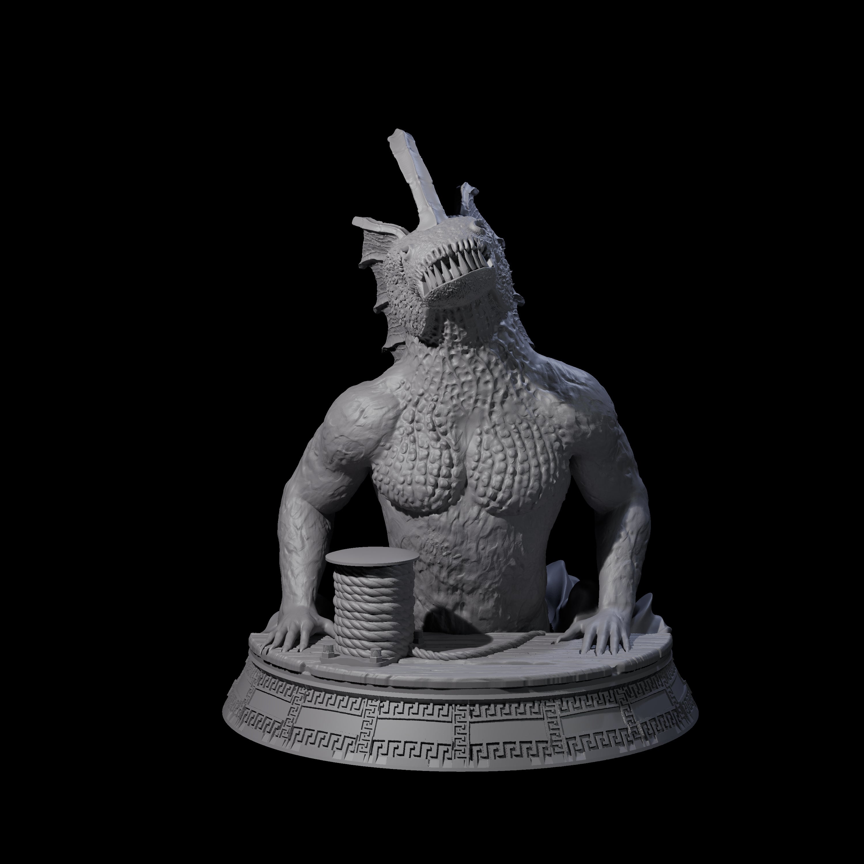 Despairing Deep One D Miniature for Dungeons and Dragons, Pathfinder or other TTRPGs