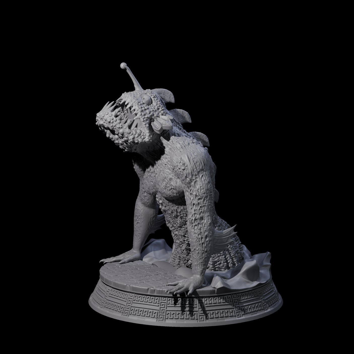 Despairing Deep One E Miniature for Dungeons and Dragons, Pathfinder or other TTRPGs