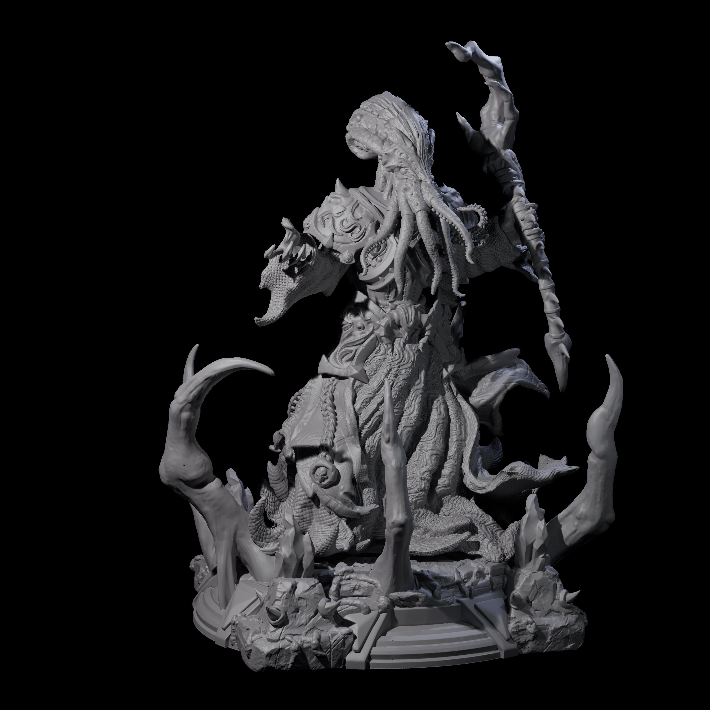 Despicable Mind Flayer Wizard Miniature for Dungeons and Dragons, Pathfinder or other TTRPGs