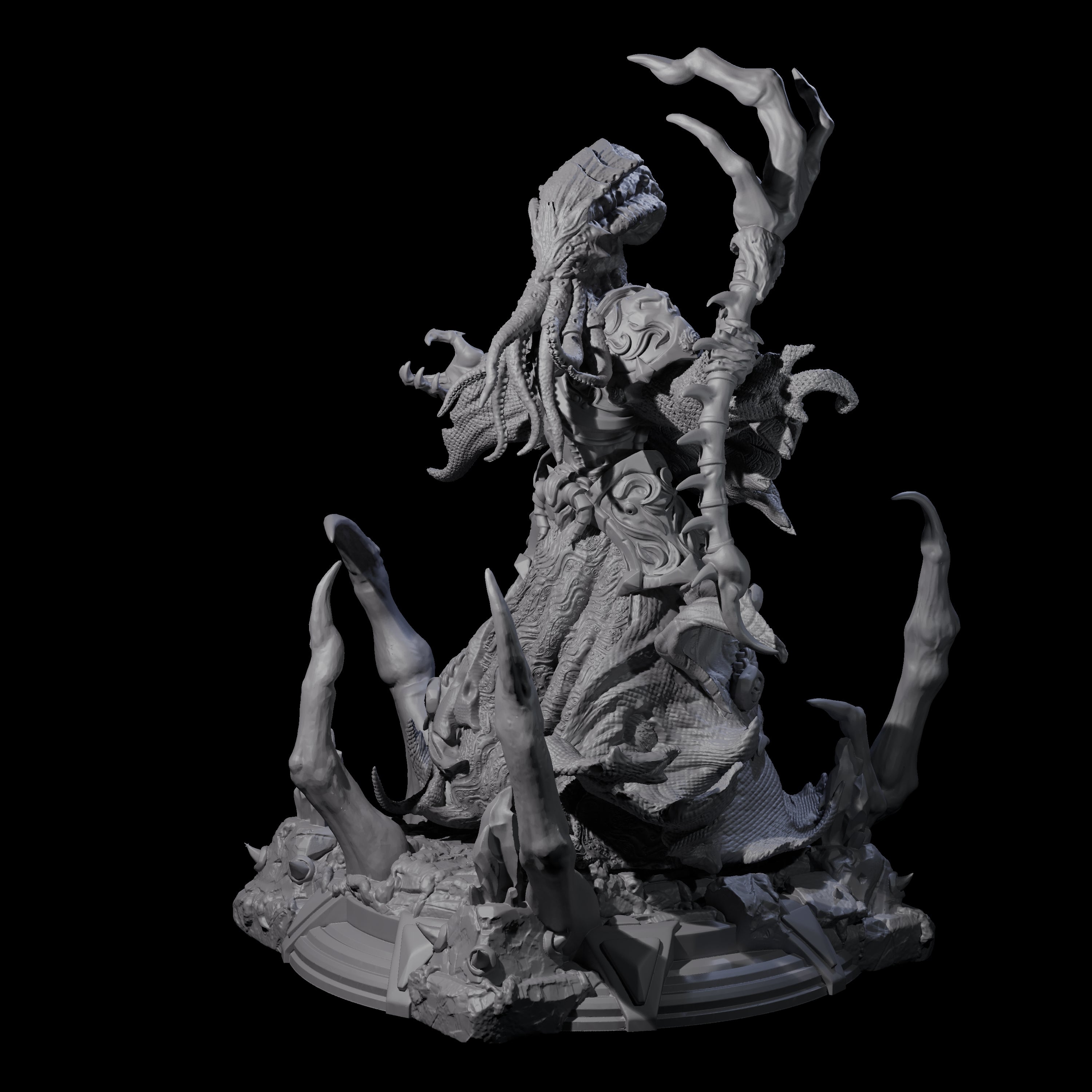 Despicable Mind Flayer Wizard Miniature for Dungeons and Dragons, Pathfinder or other TTRPGs