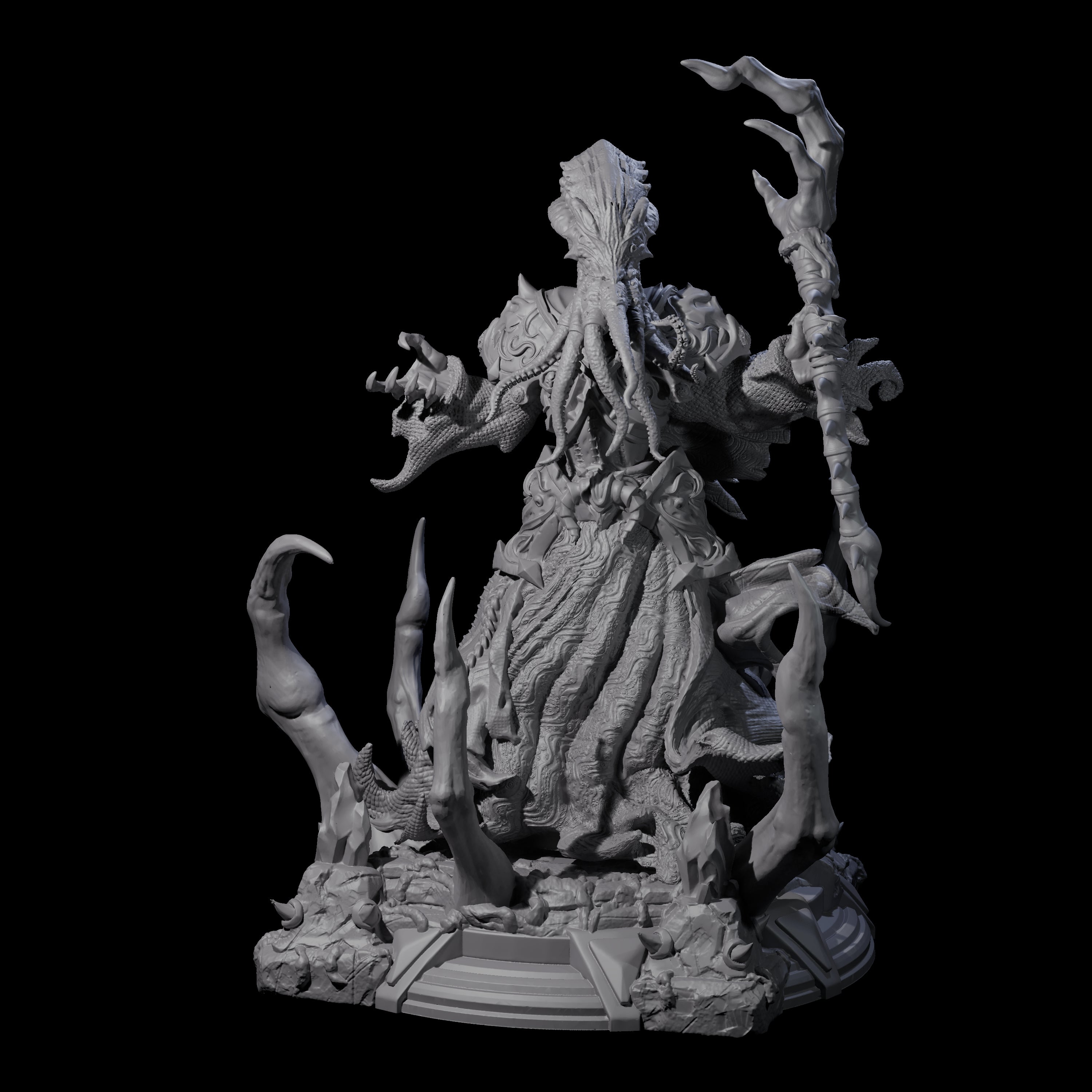 Despicable Mind Flayer Wizard Miniature for Dungeons and Dragons, Pathfinder or other TTRPGs