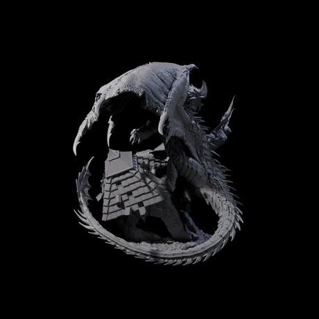 Destroying Chromatic Dragon Miniature for Dungeons and Dragons, Pathfinder or other TTRPGs