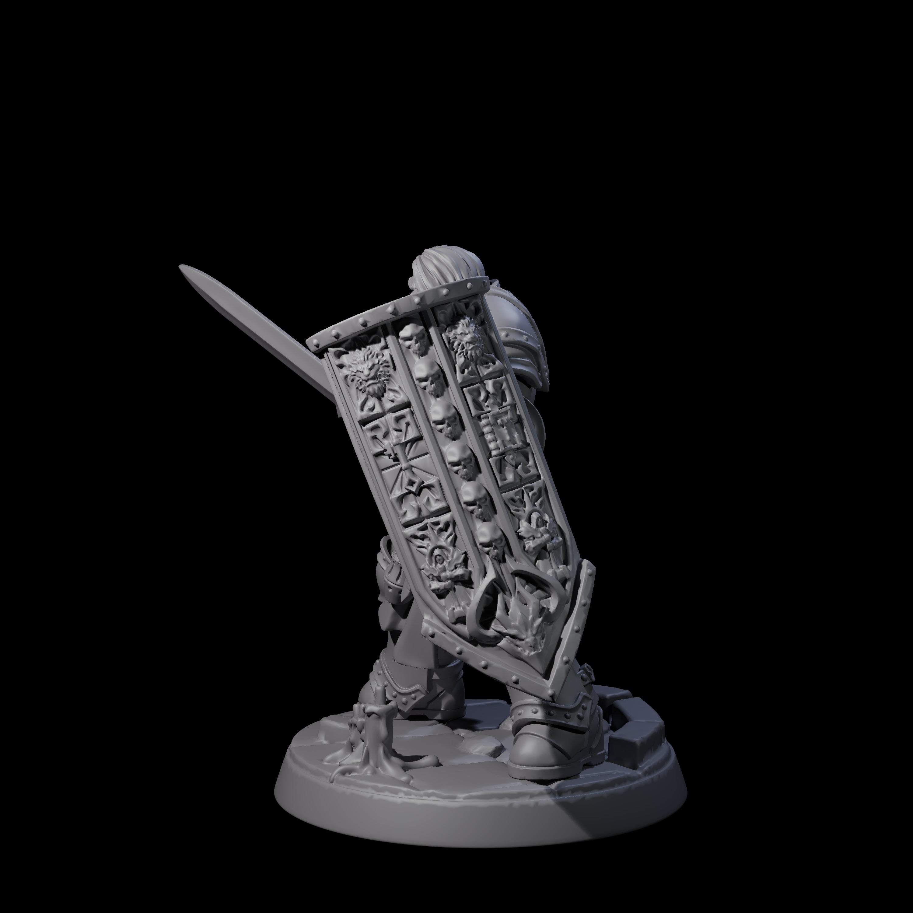 Determined Paladin Warrior A Miniature for Dungeons and Dragons, Pathfinder or other TTRPGs