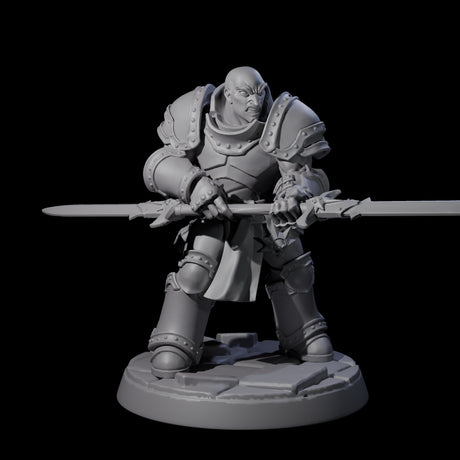 Determined Paladin Warrior B Miniature for Dungeons and Dragons, Pathfinder or other TTRPGs